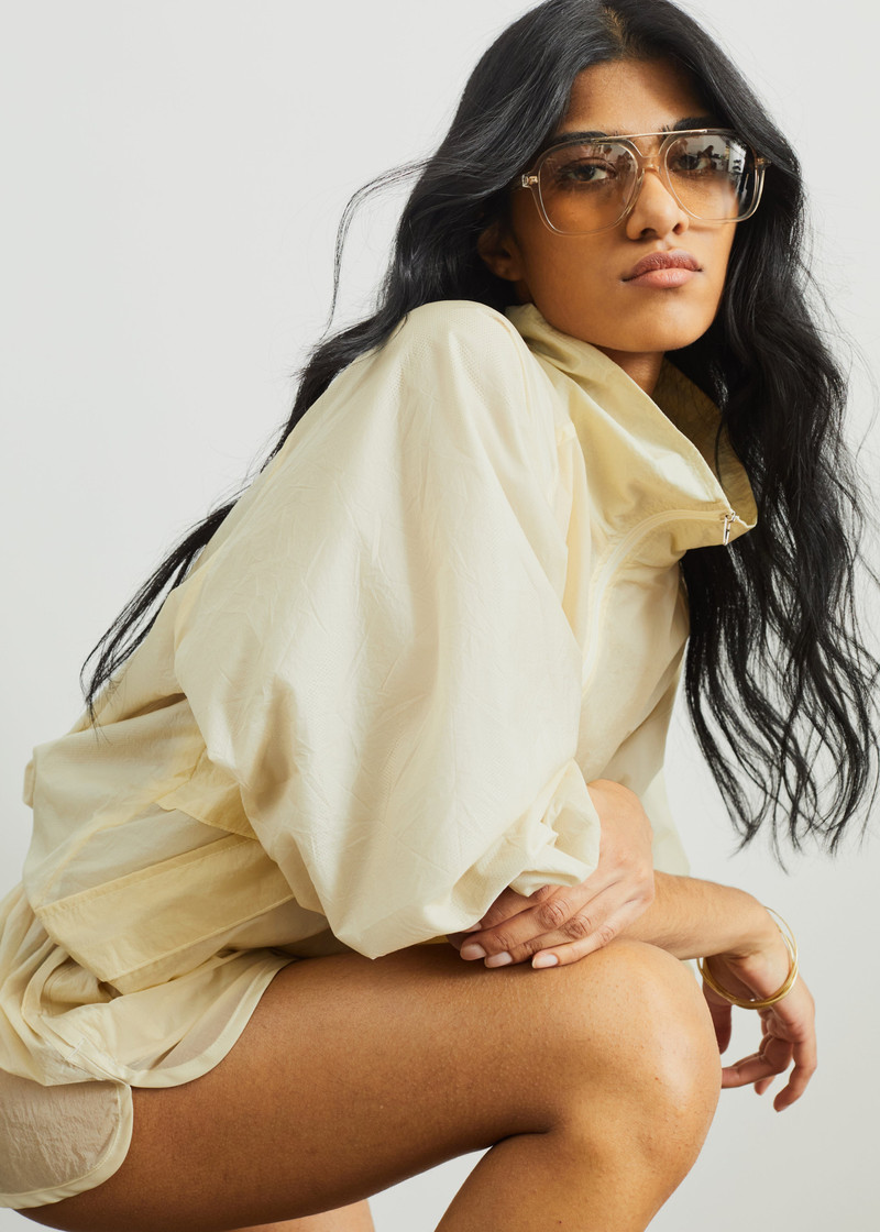 Bicos Sheer Track Jacket - Pale Yellow 7