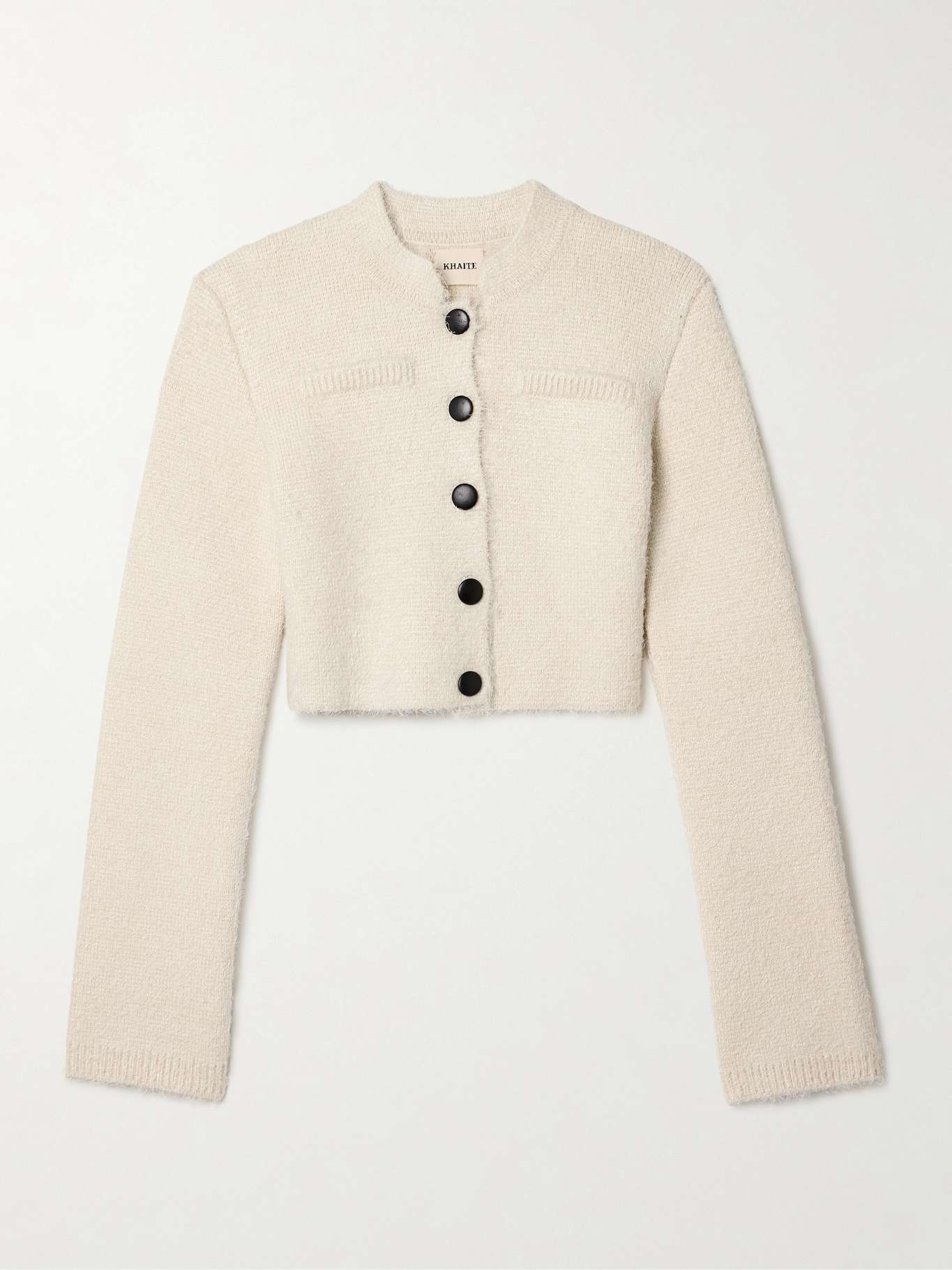 Ello brushed silk and cashmere-blend cardigan - 1
