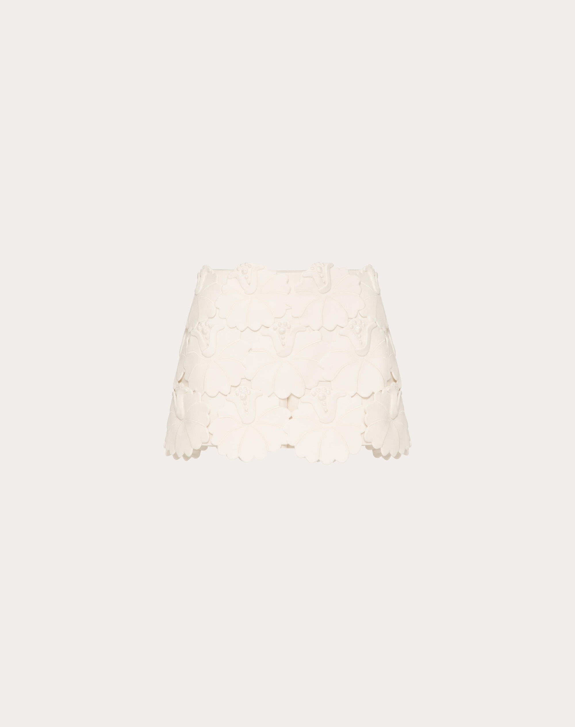 EMBROIDERED CREPE COUTURE SKORT - 1