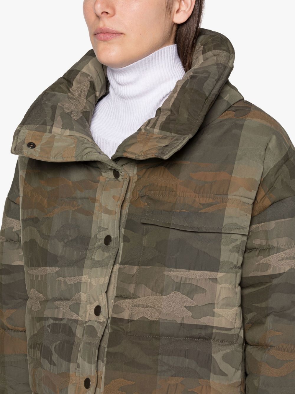CHRISSIE MILITARY CAMO NYLON JACKET - 5