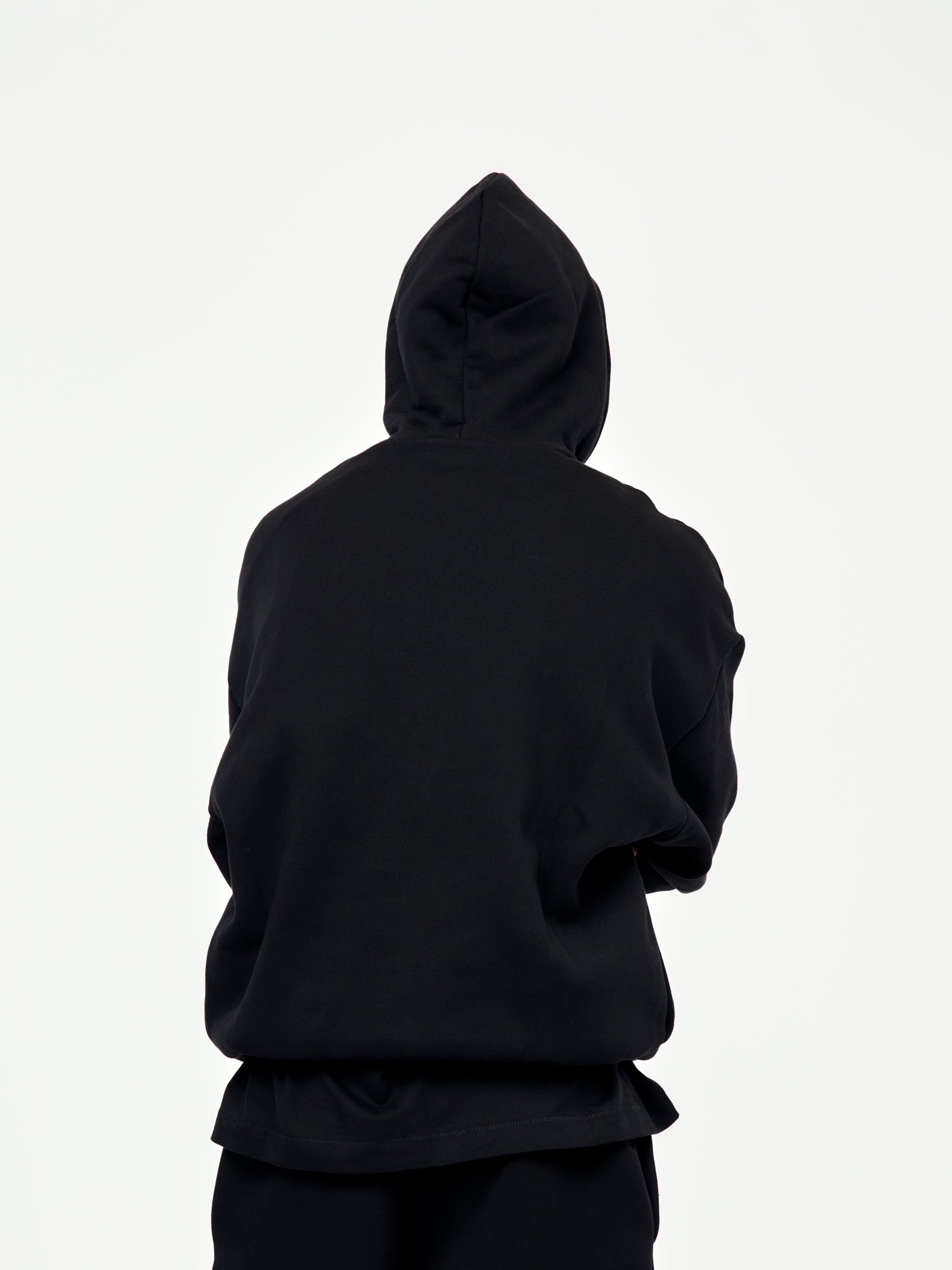 FLEECE HOODIE (BLK) - 3