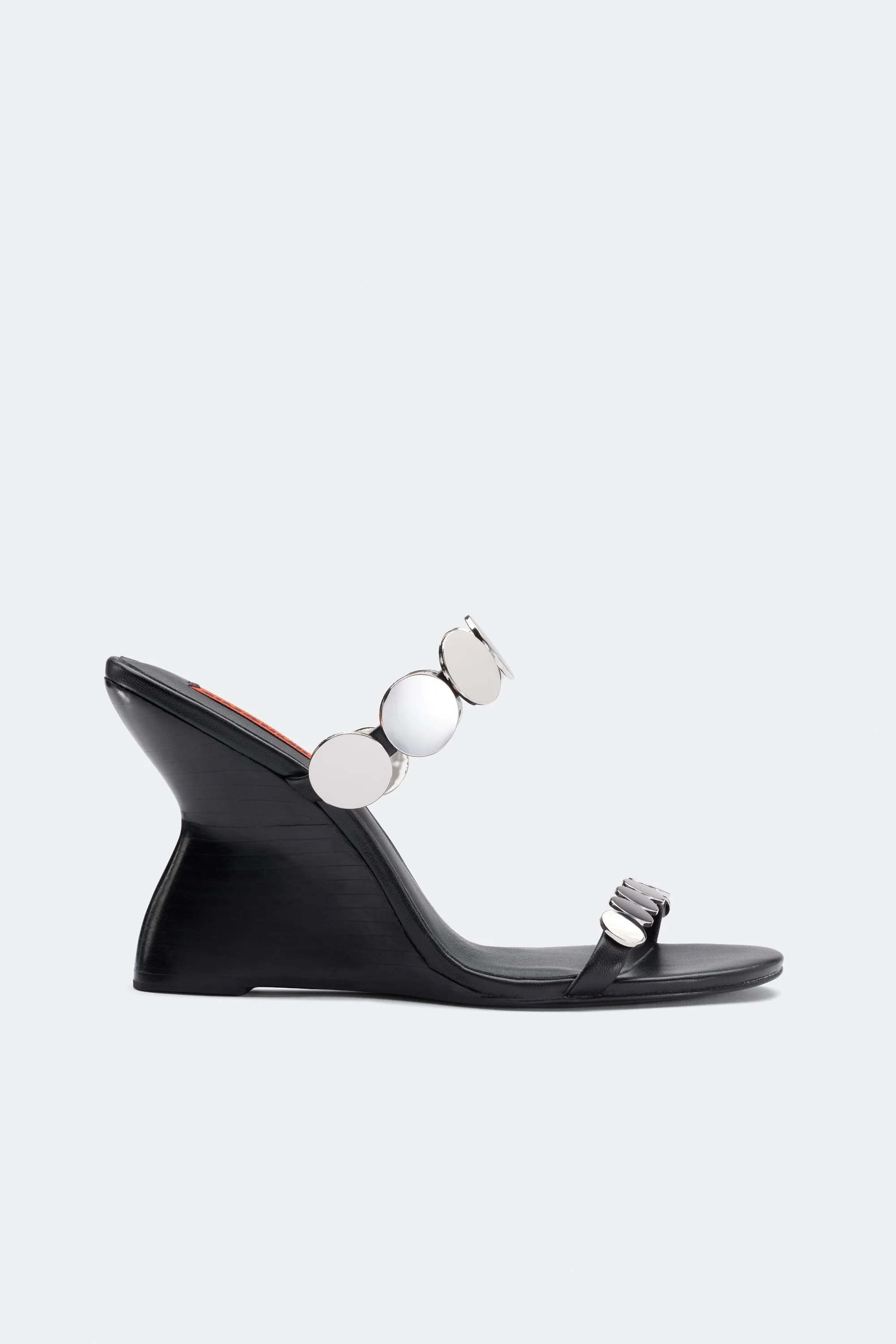 Disco Wedge In Black/Silver - 1