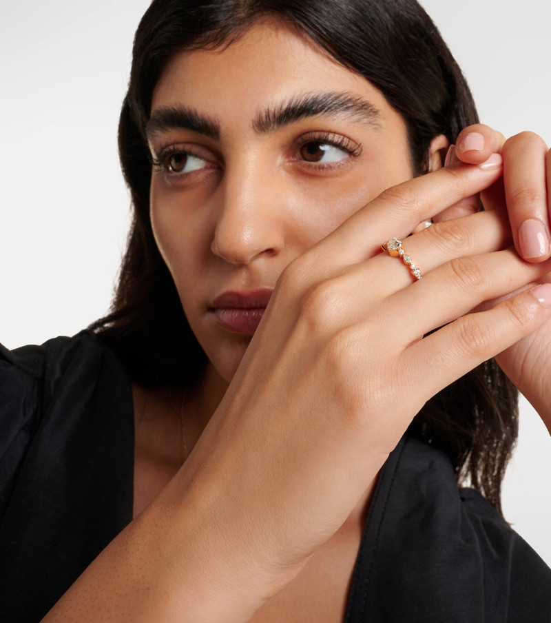 SOPHIE BILLE BRAHE Coeur Ensemble 18kt gold ring with diamonds outlook