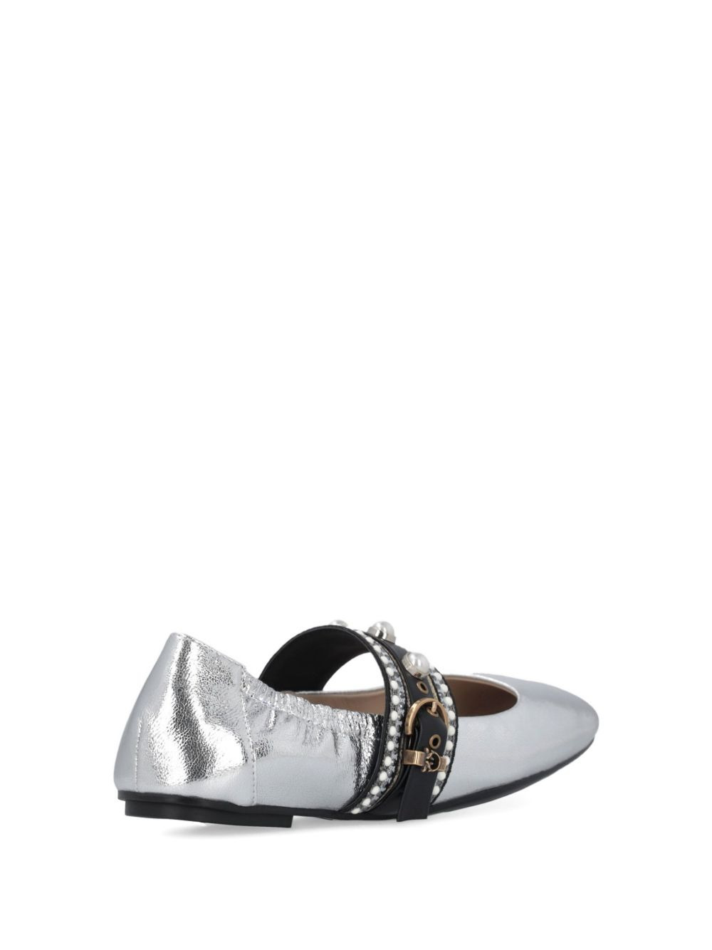 pearl-embellished buckle ballet flats - 3