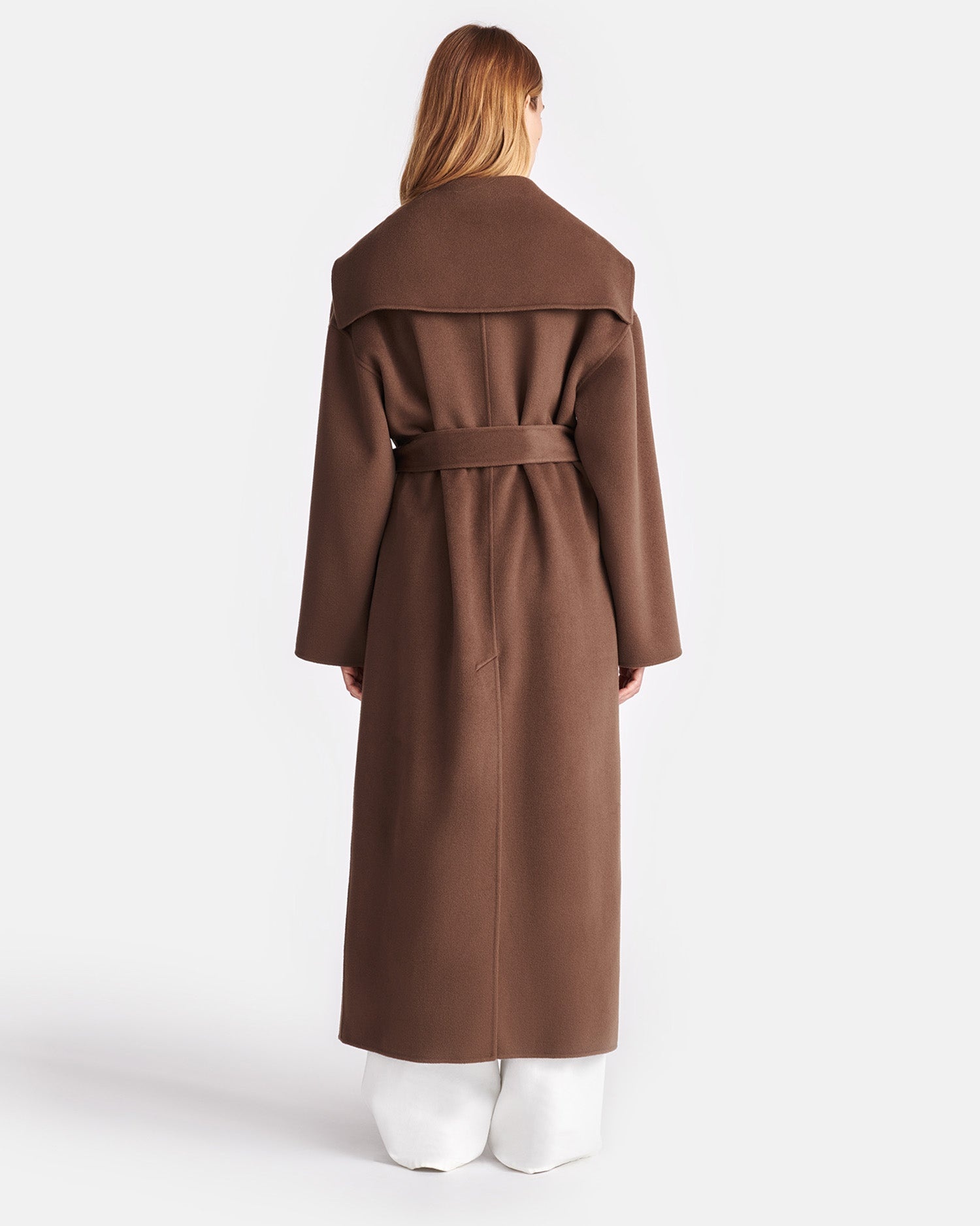 Double Wool And Silk Blend Coat - 4