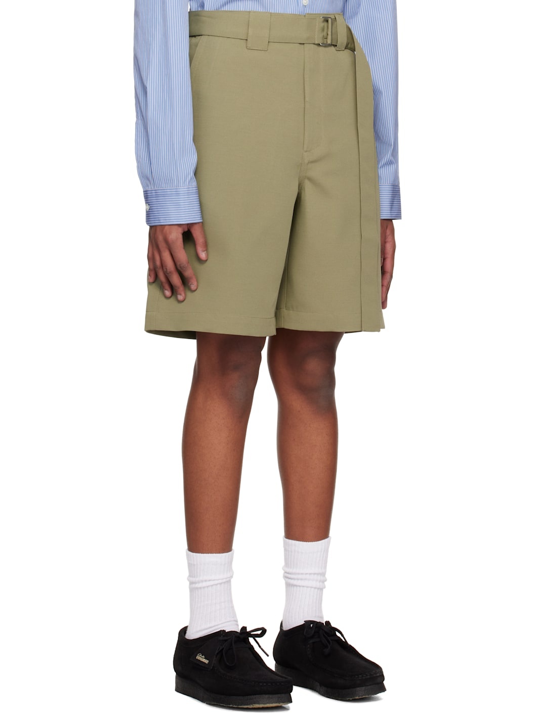Khaki Relaxed Utility Shorts - 2