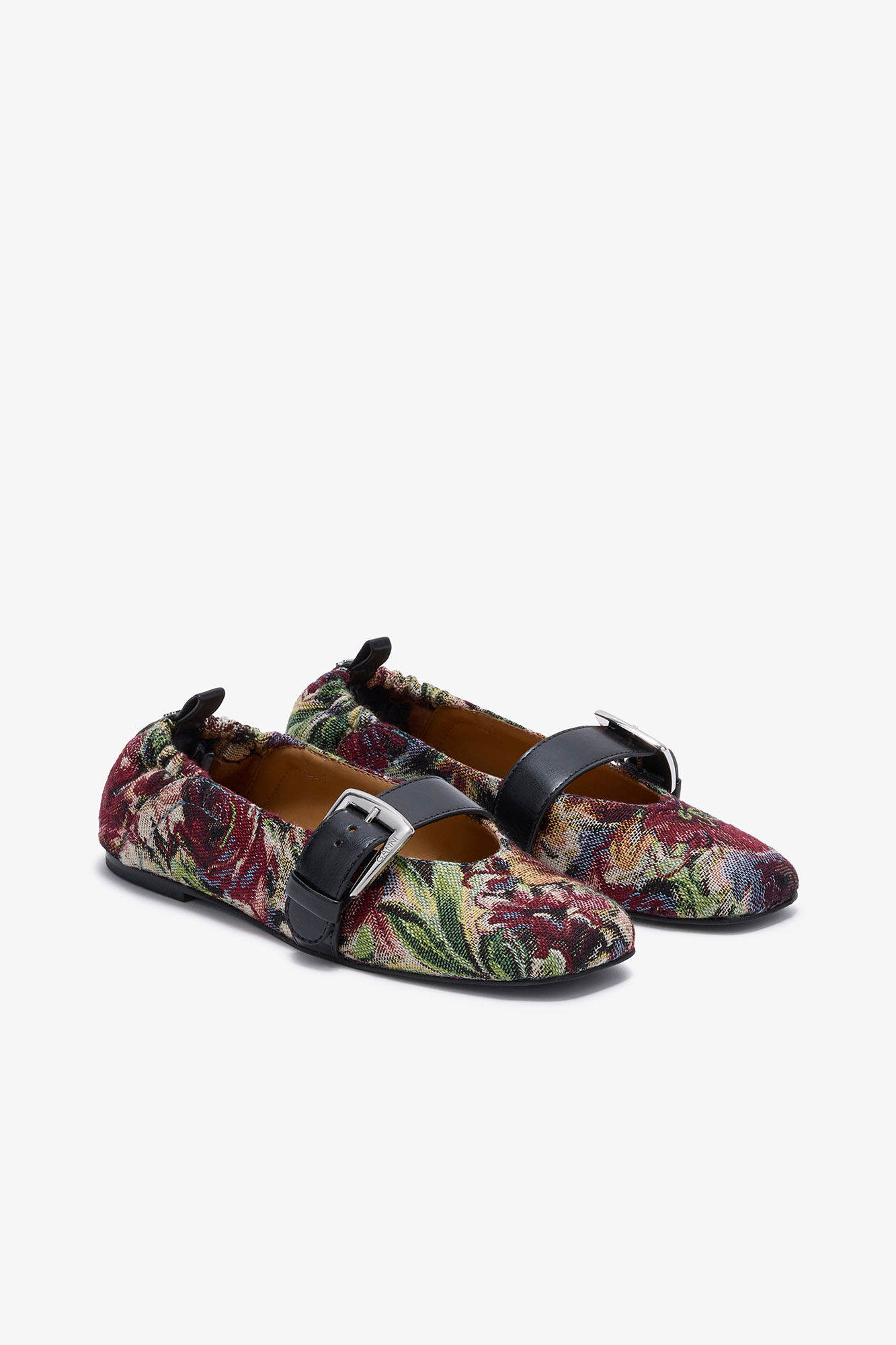 TAPESTRY BUCKLE STRAP BALLERINAS - 2