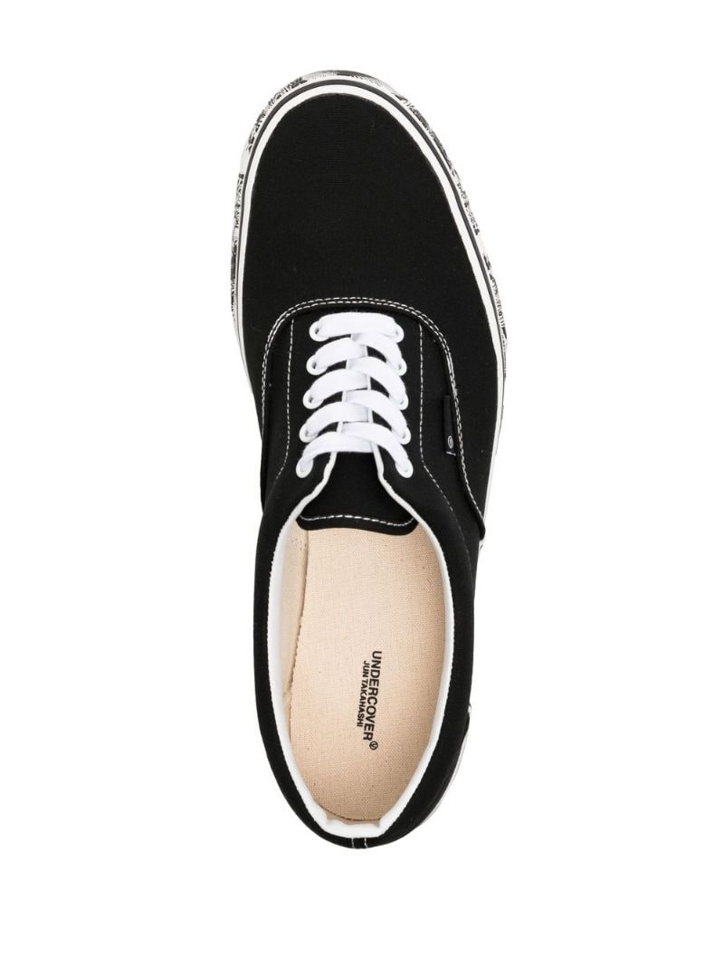 lace-up low-top sneakers - 4