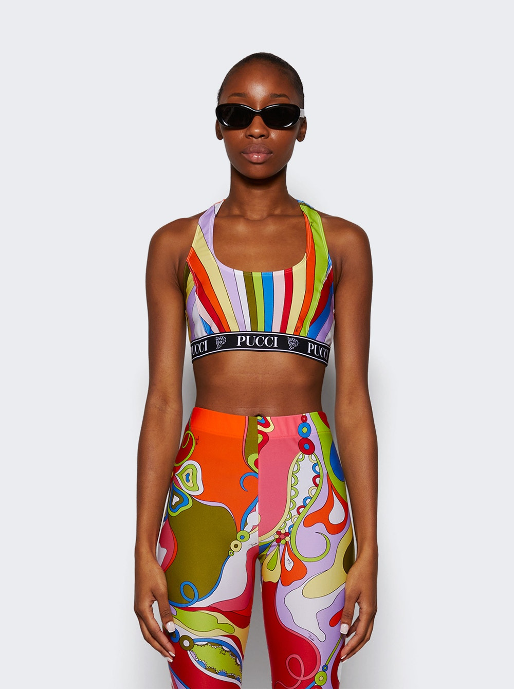 Abstract-print Bra Top Multicolor - 3