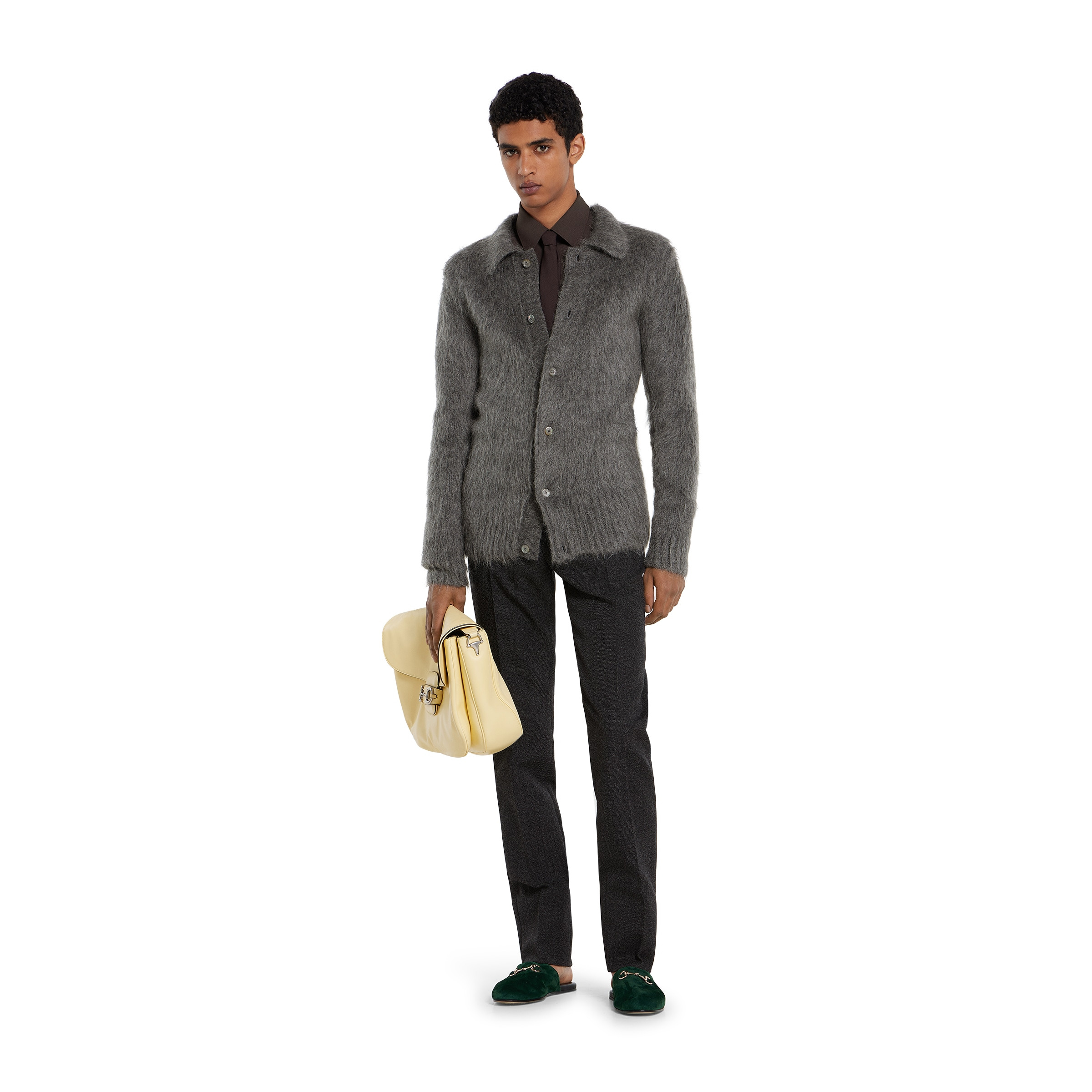 Brushed wool mohair cardigan - 2