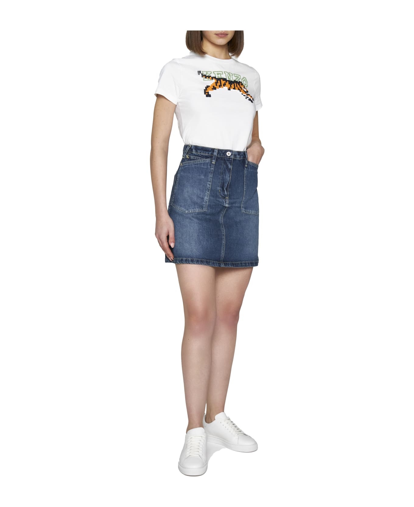 Denim Mini Skirt - 3
