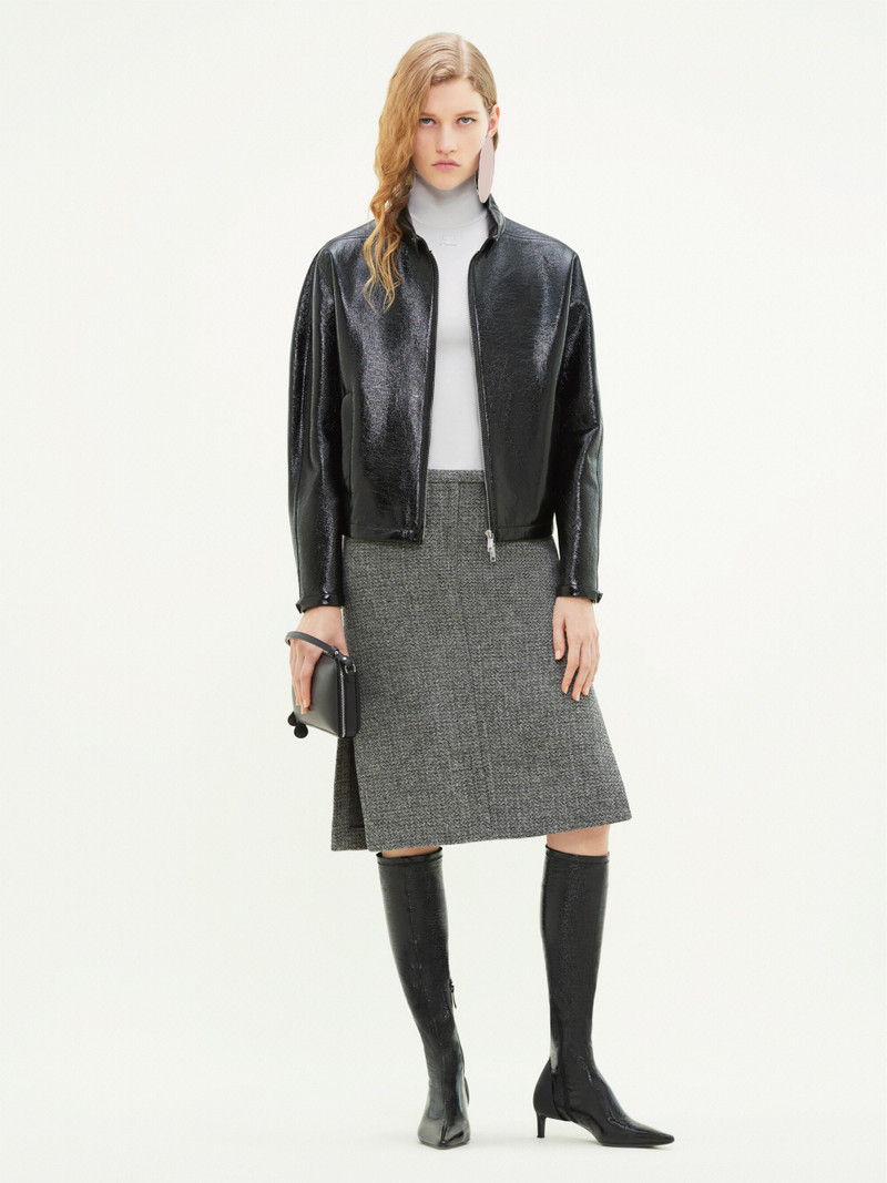 courrèges VINYL ZIPPED BOMBER JACKET outlook
