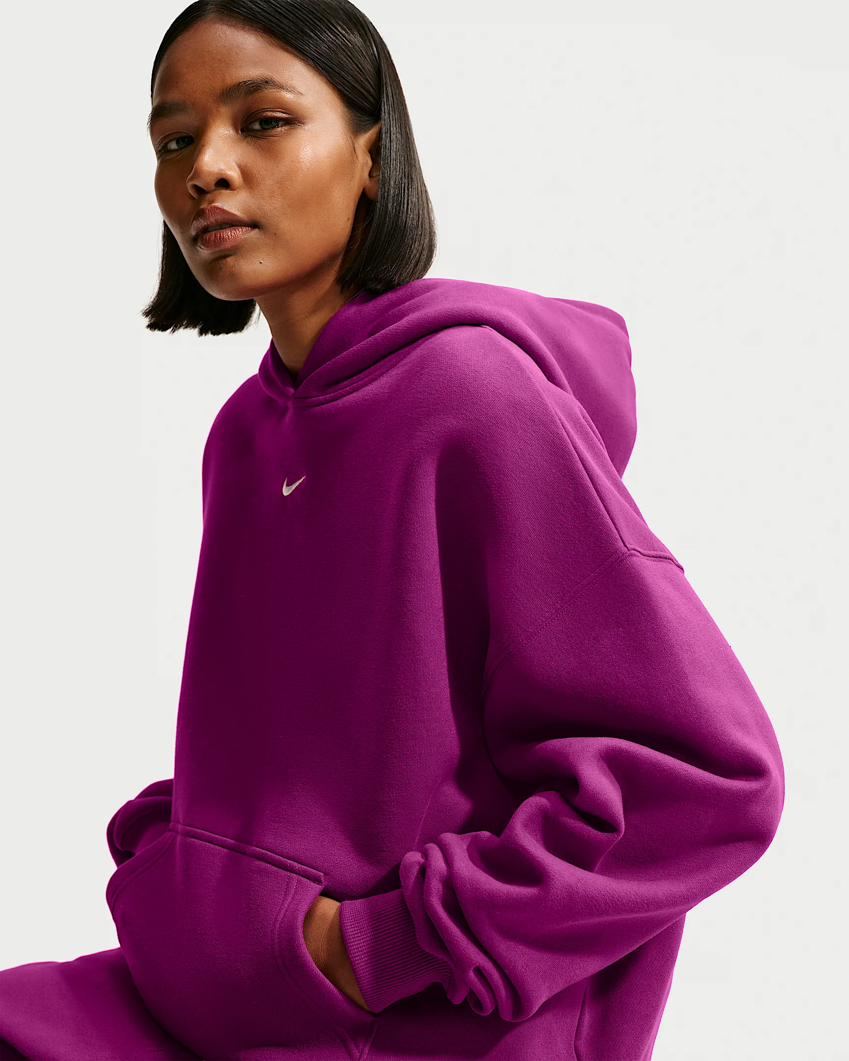 Nike Studio Fleece Medium Weight Women's Oversized Pullover Hoodie - 1