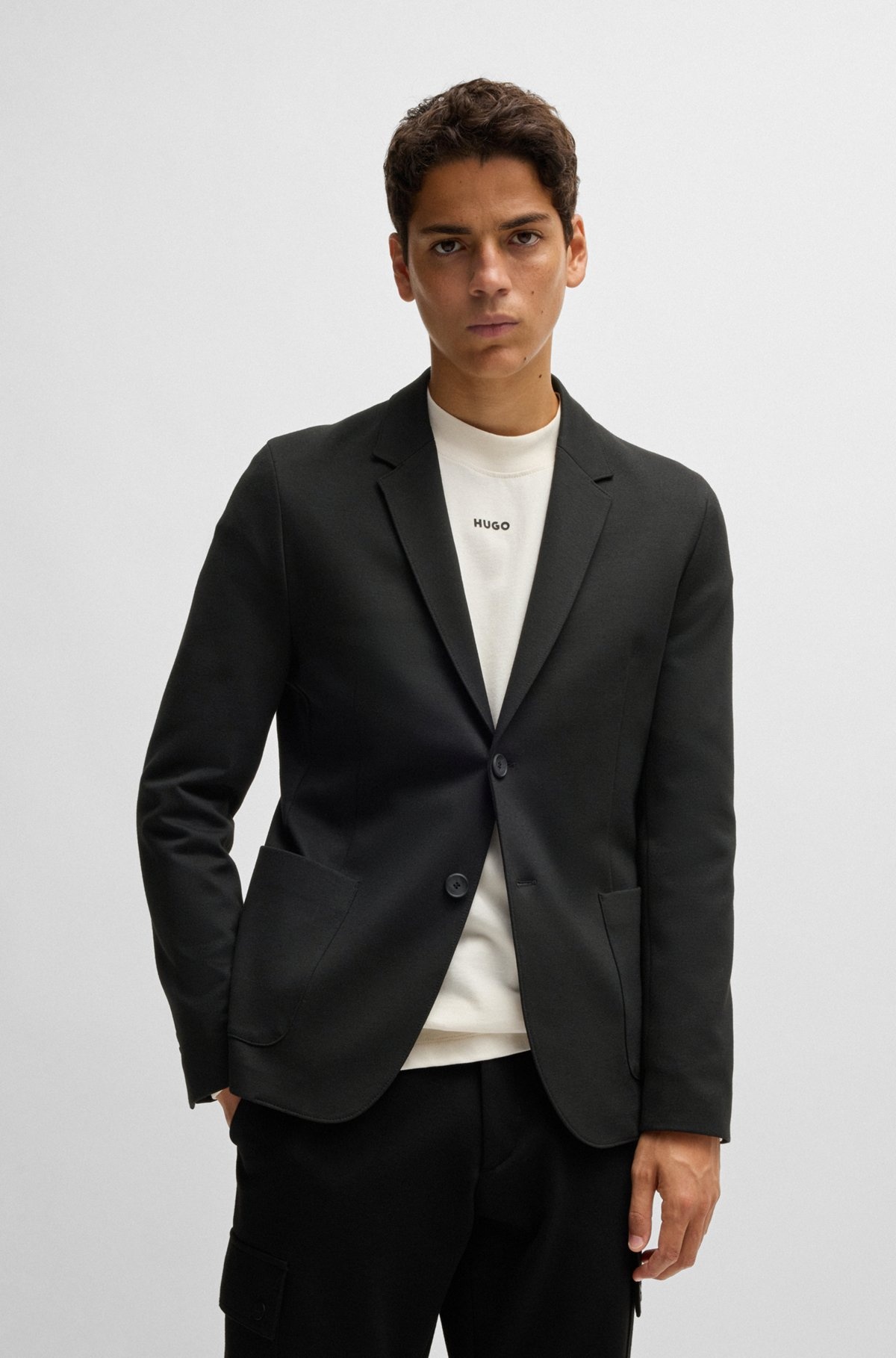 SLIM-FIT JACKET IN PERFORMANCE-STRETCH JERSEY - 2