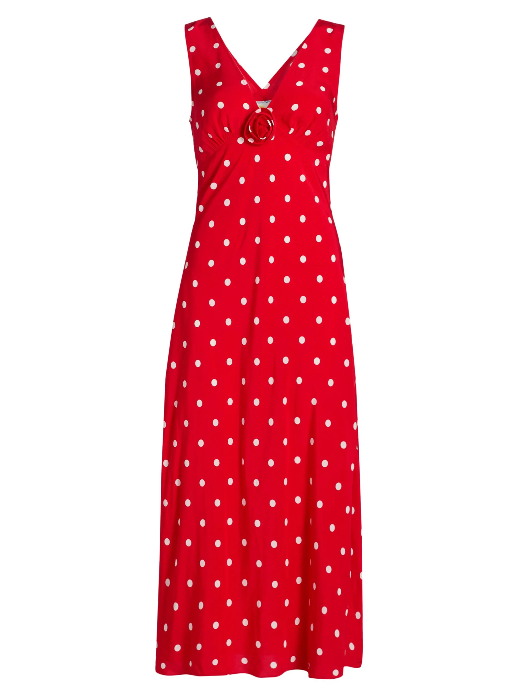 Women's Terena Polka-Dot A-Line Midi-Dress - Rossa - 1