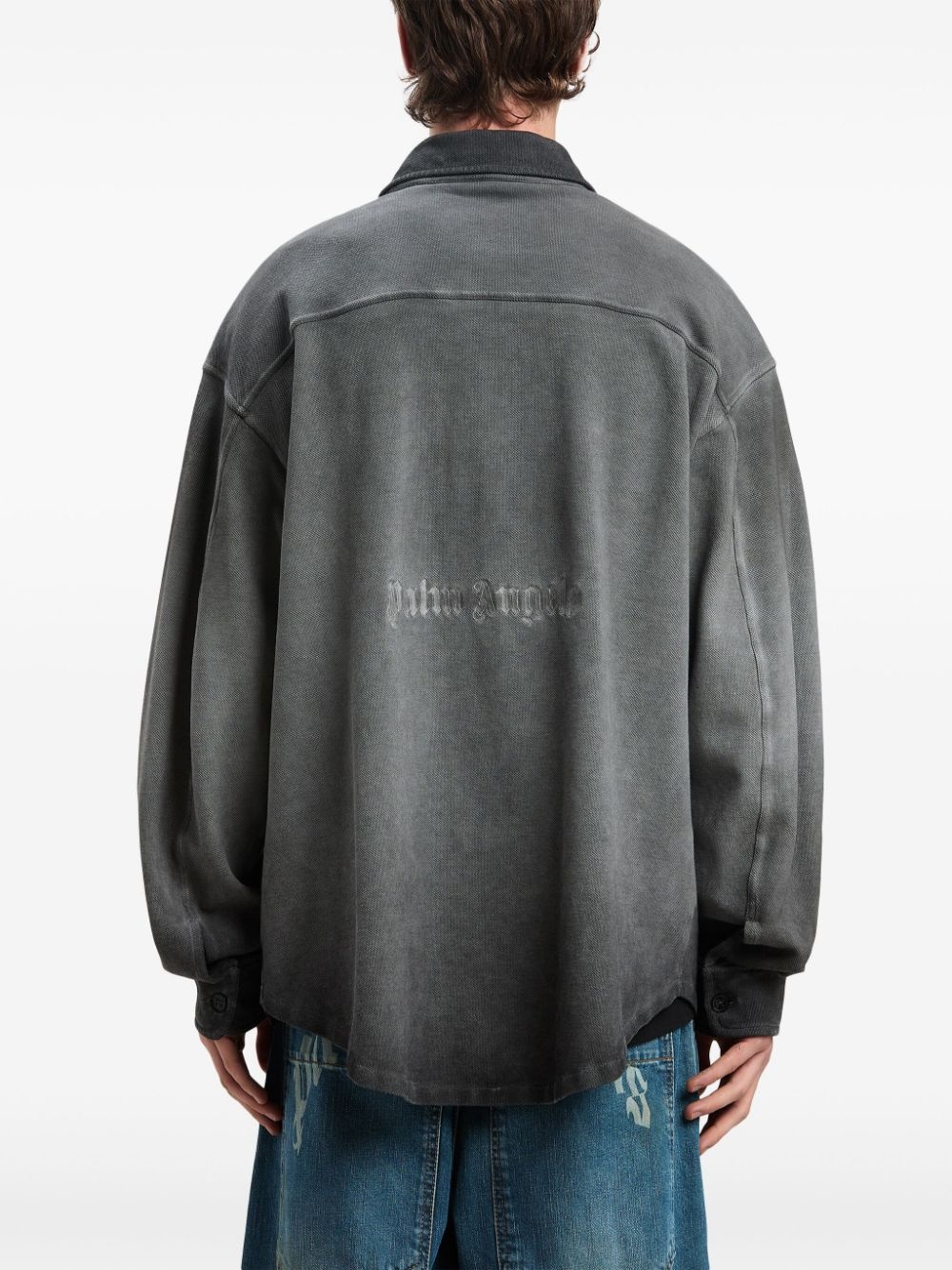 classic logo overshirt - 5