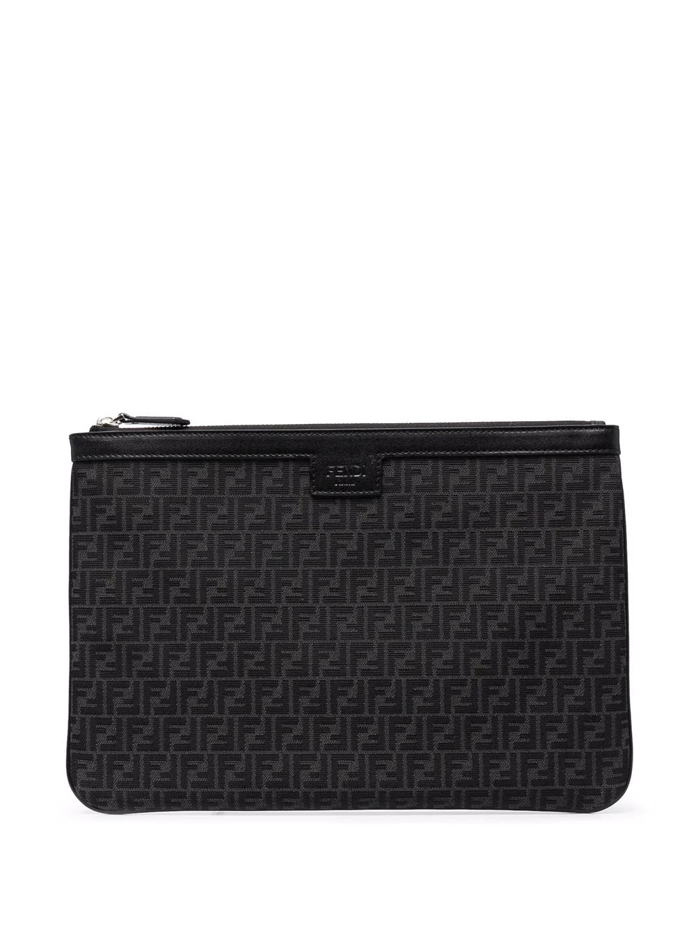 FF logo-print clutch bag - 1