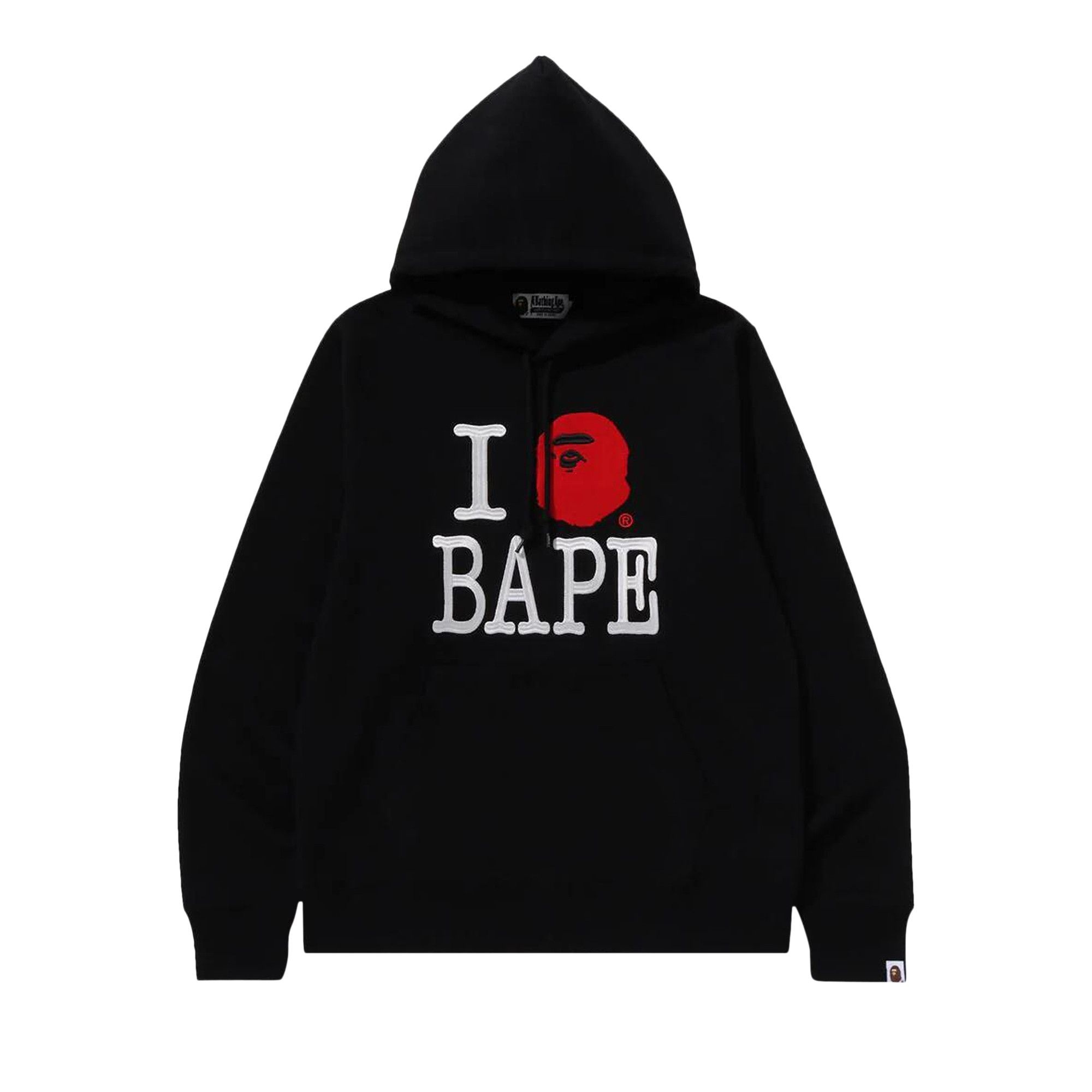 BAPE I Love BAPE Pullover Hoodie 'Black' - 1