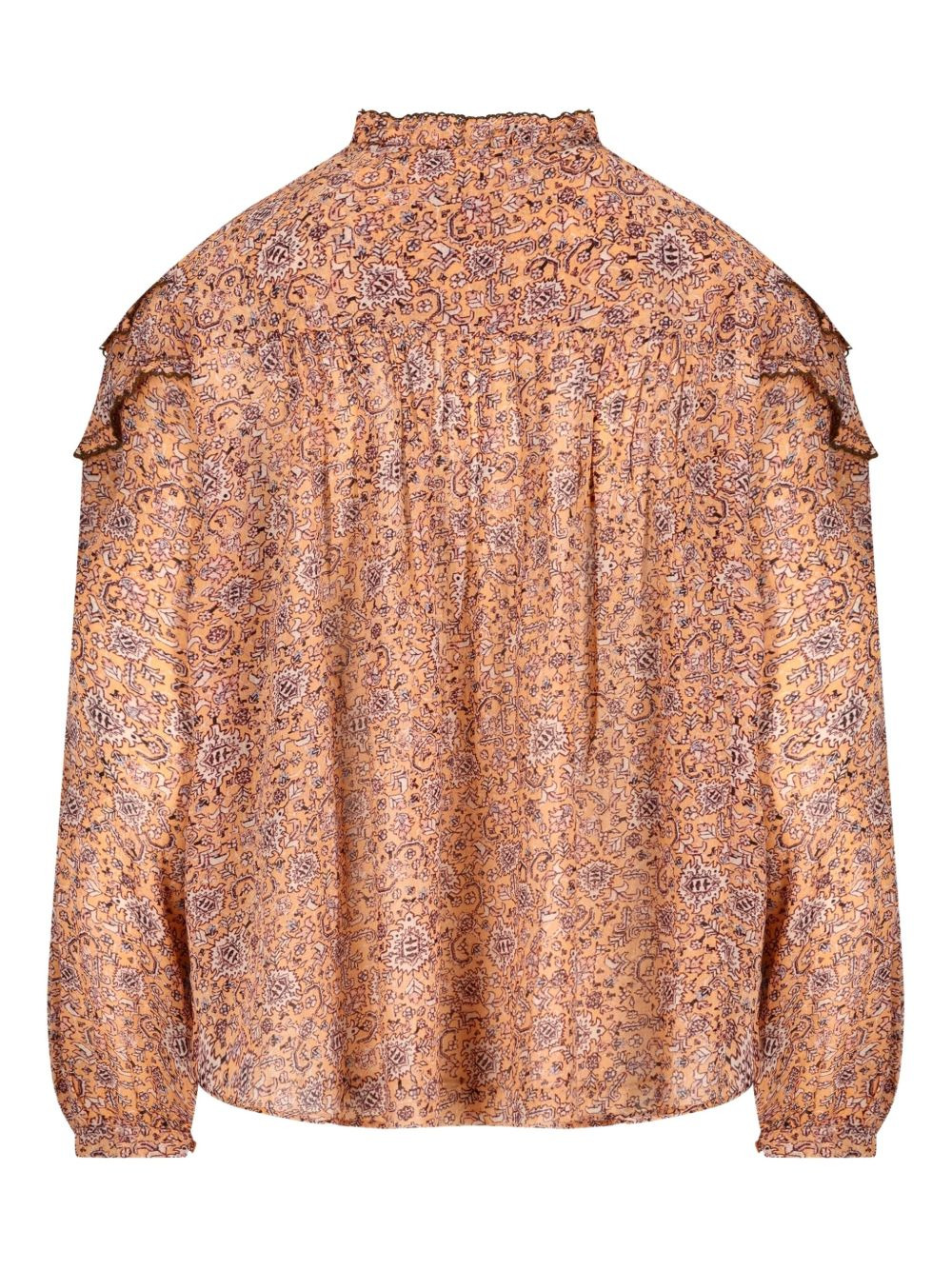 ruffled floral-print shirt - 2