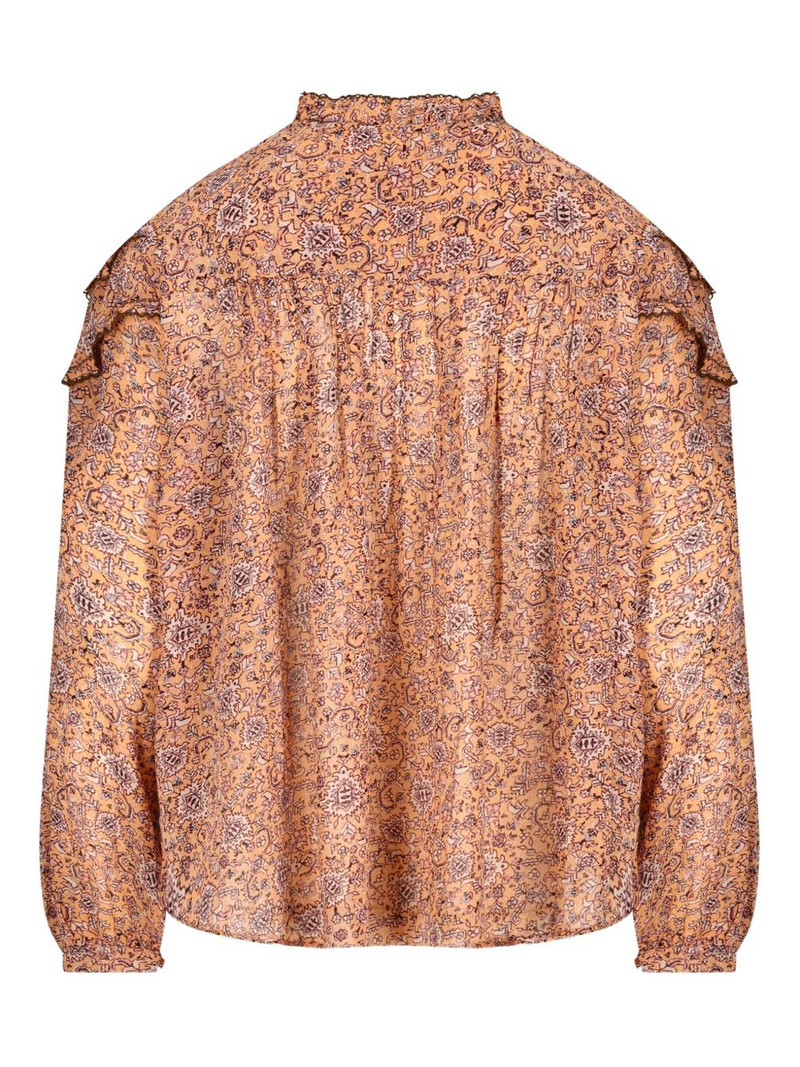 Isabel Marant ruffled floral-print shirt outlook
