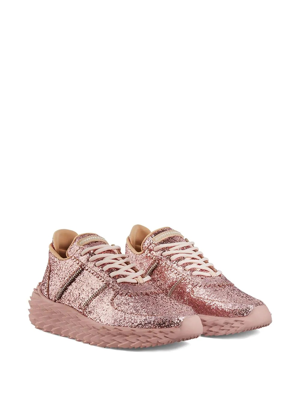 glitter-embellished low-top sneakers - 2