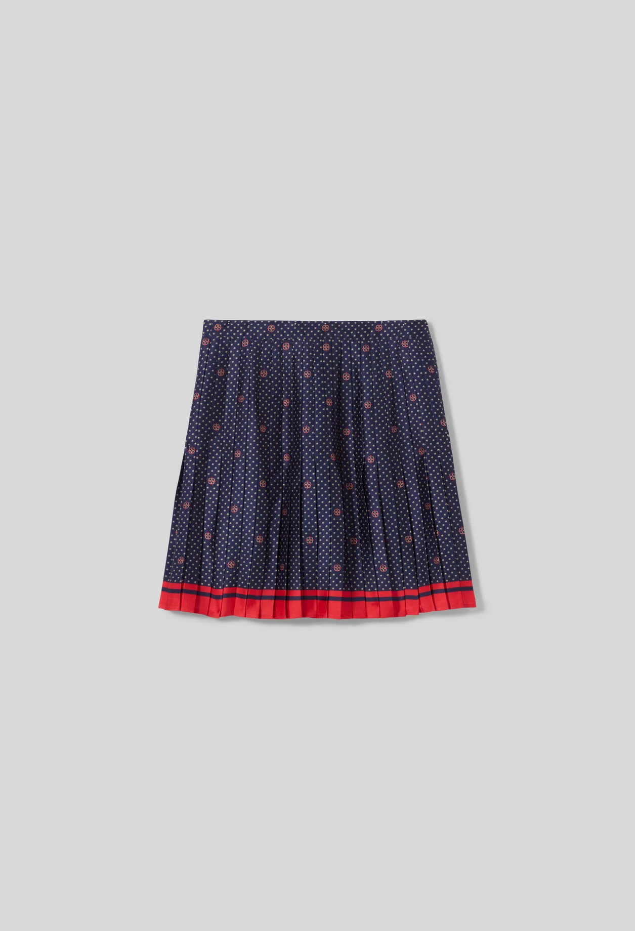 SHORT PLEATED SATIN SKIRT - 1