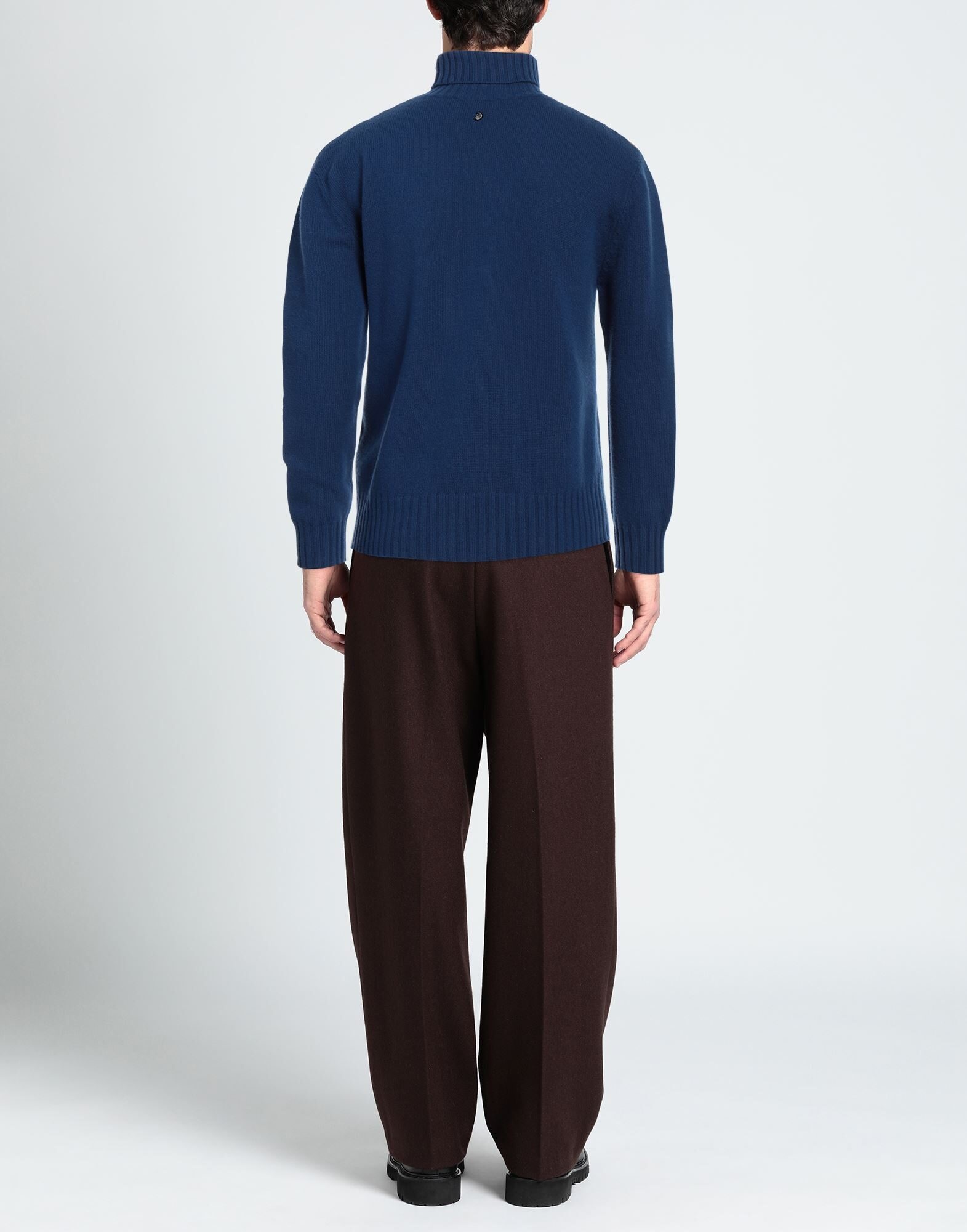 Blue Men's Turtleneck - 3