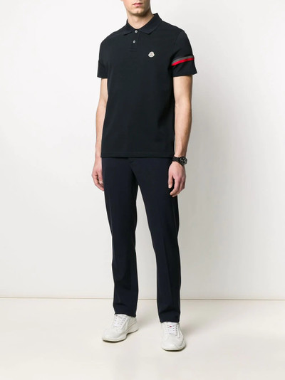 Moncler logo-patch armband polo shirt outlook