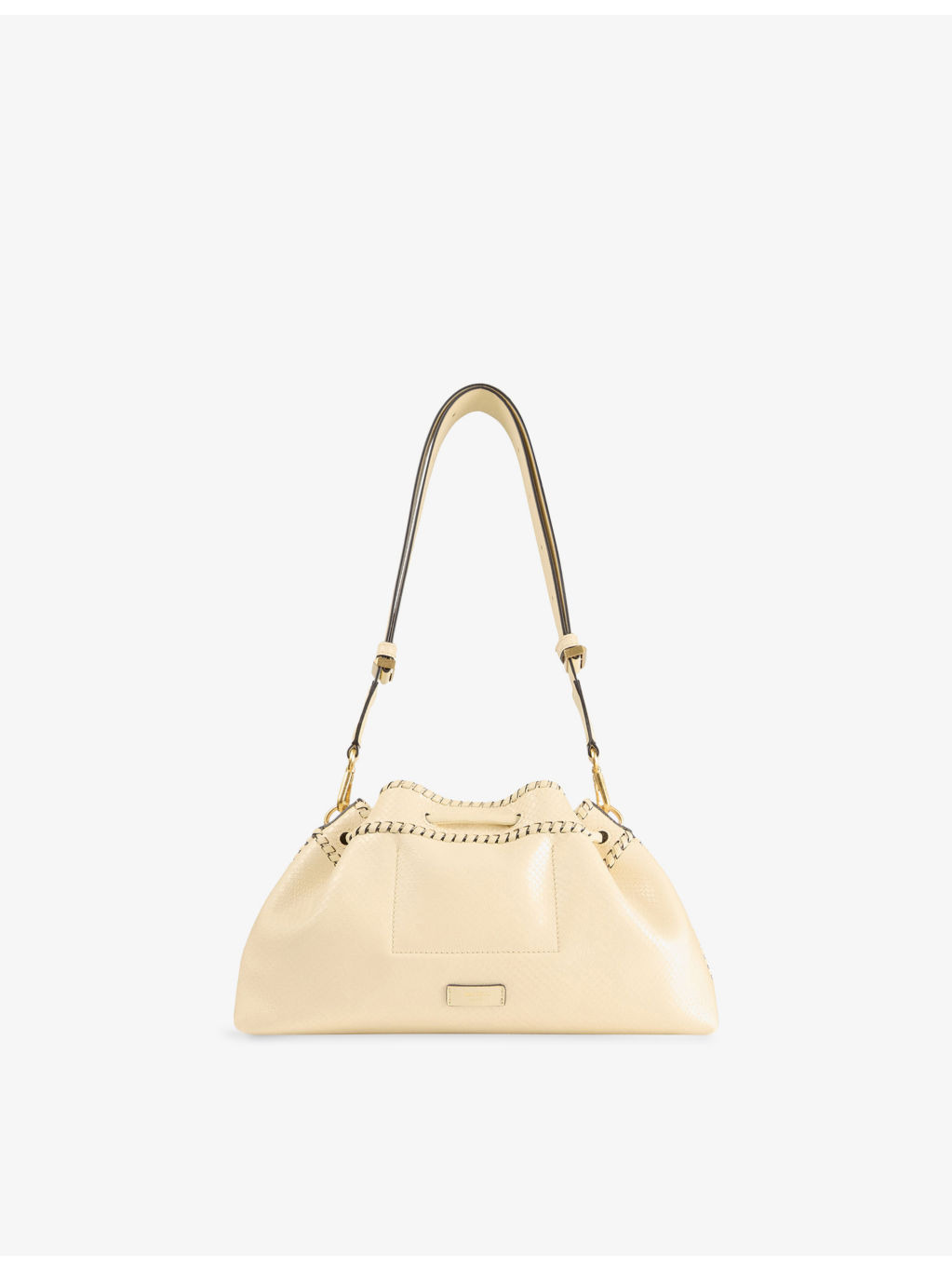 Cinch Medium Snakeskin-Embossed Leather Shoulder Bag - 3