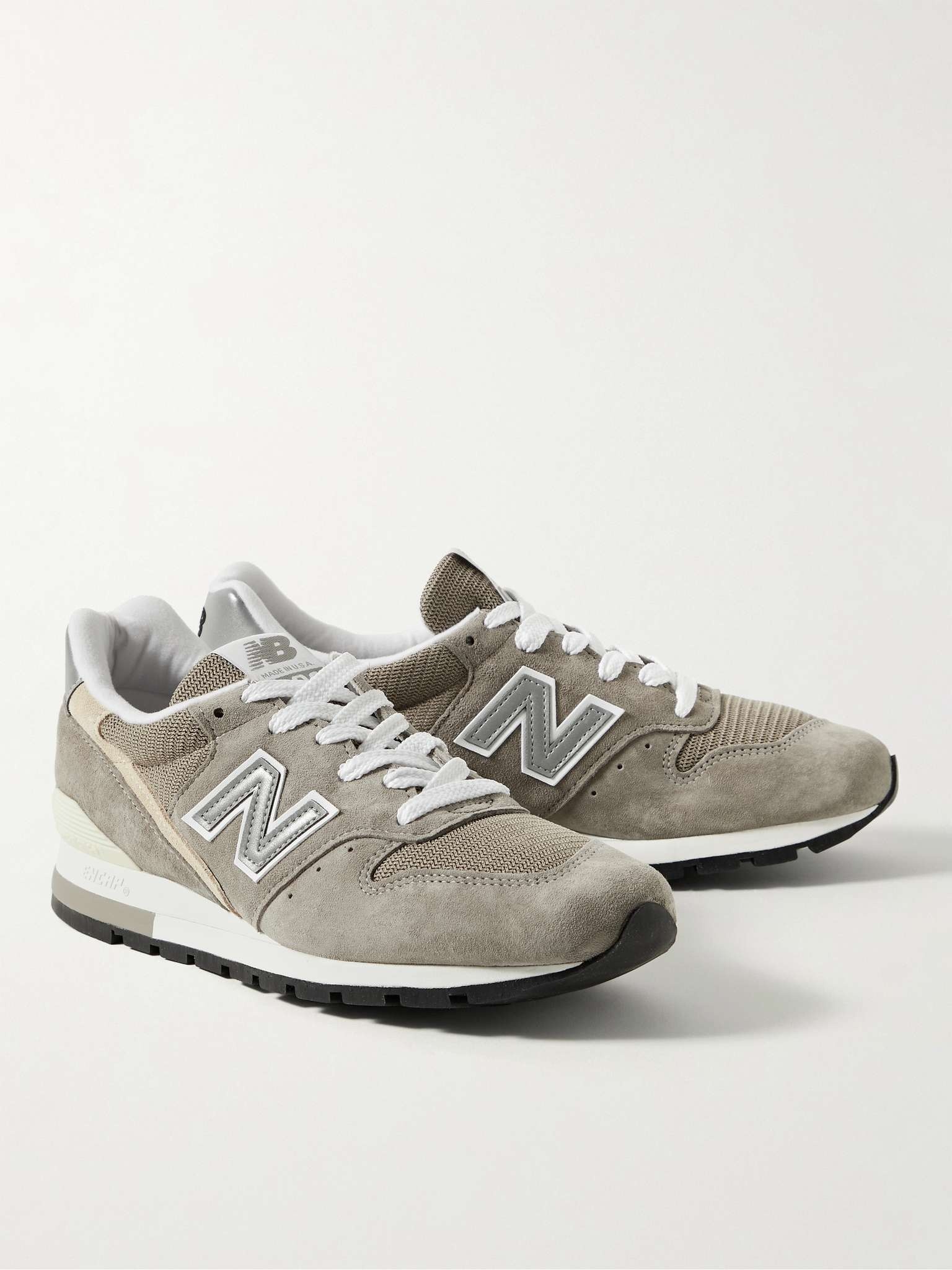New Balance 996 Suede and Mesh Sneakers mrporter REVERSIBLE - Main Image