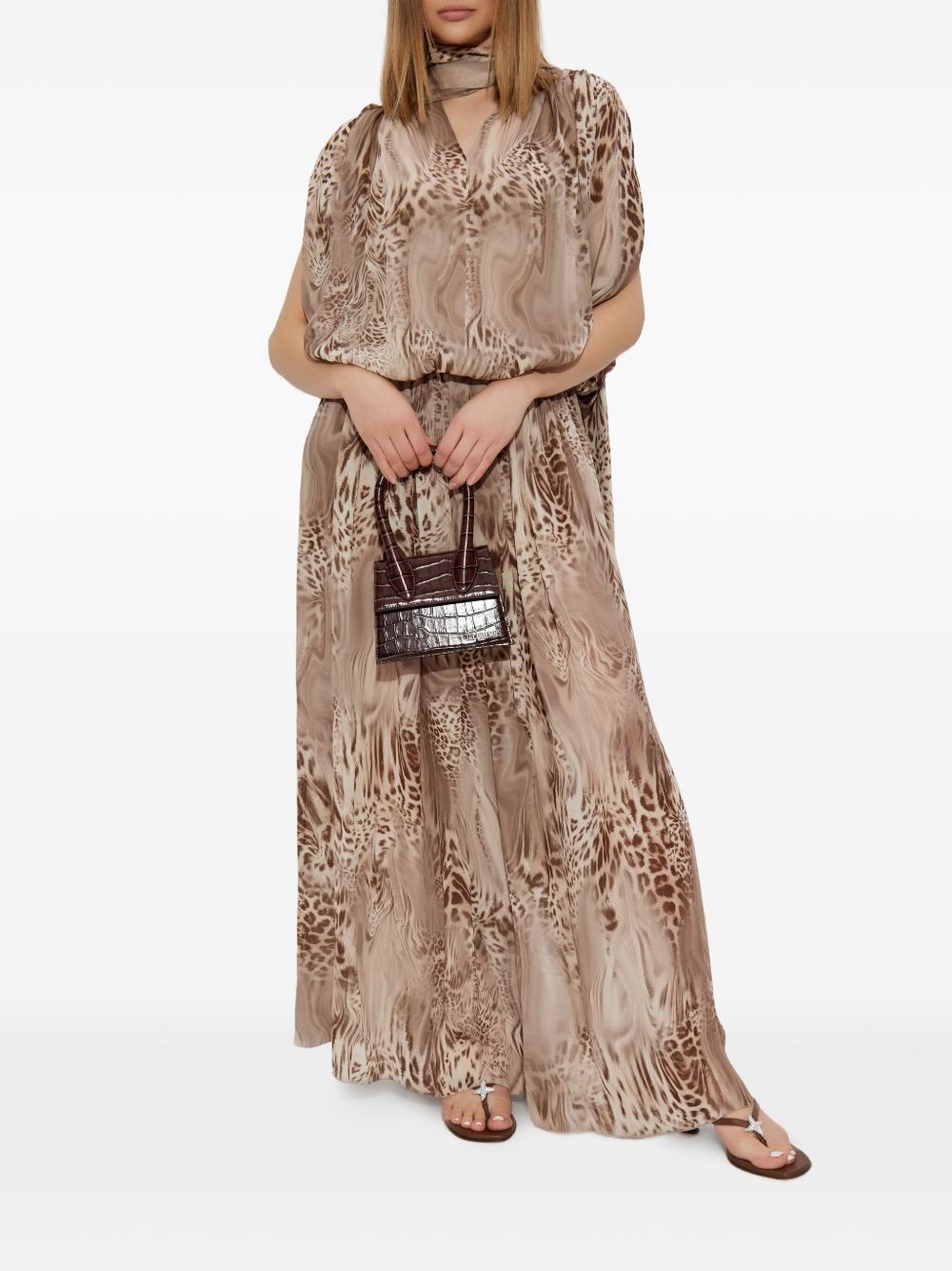printed chiffon dress - 2
