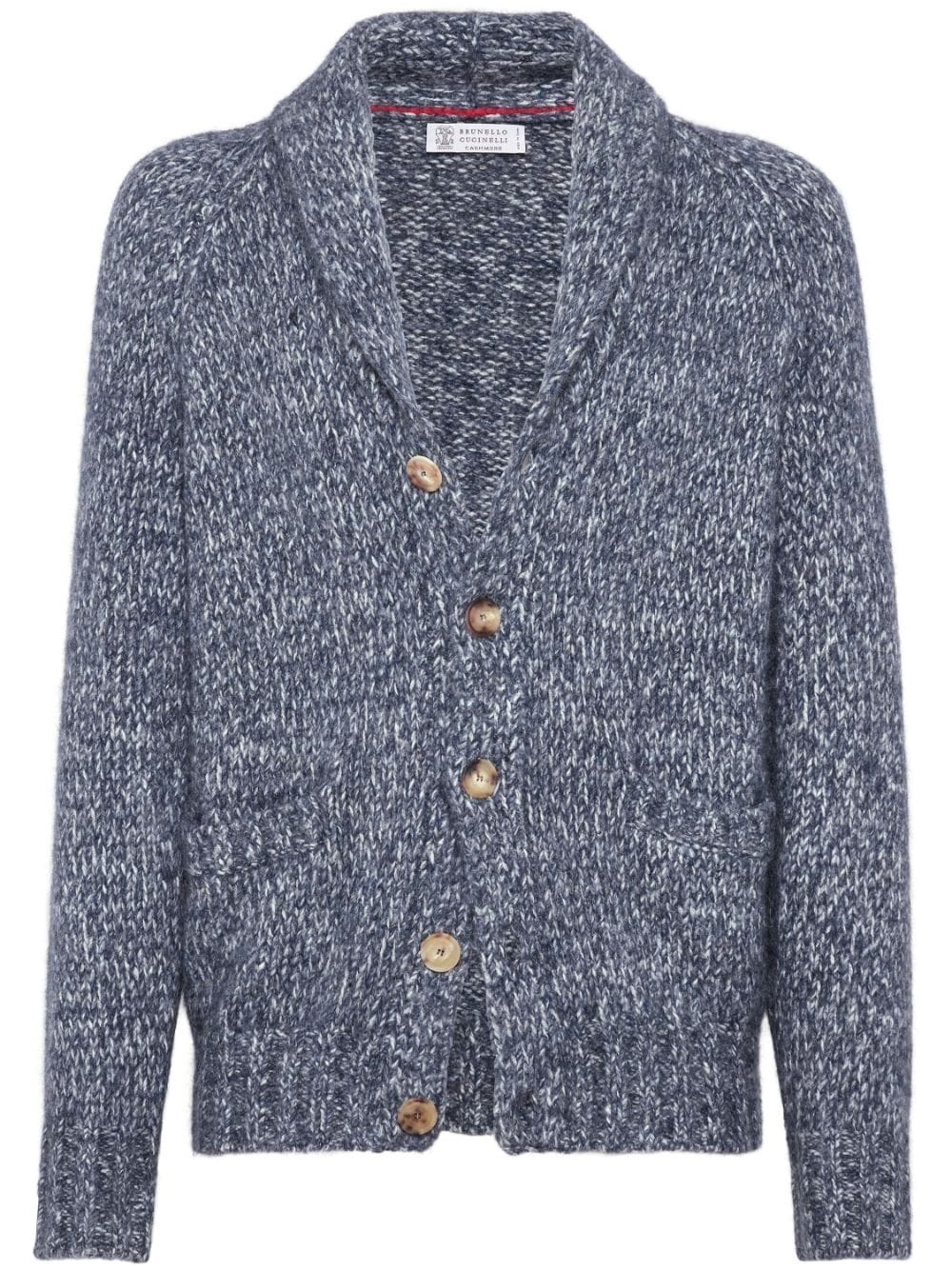 mÃ©lange-effect button-up cardigan - 1