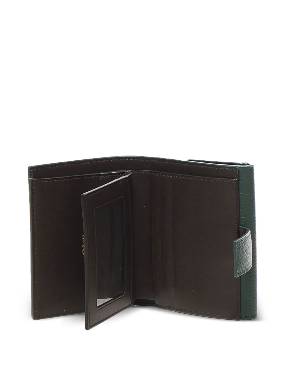 Gancini-plaque calfskin wallet - 4