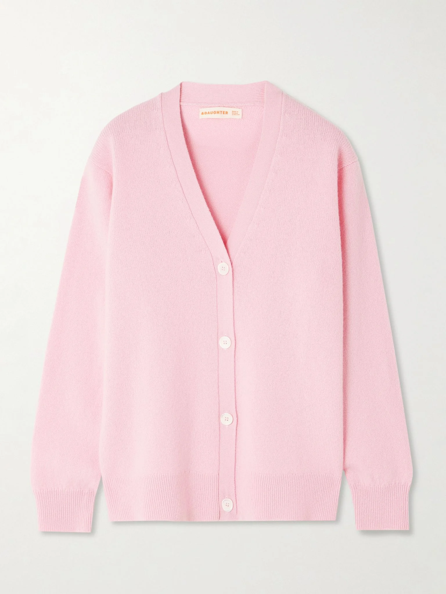 Ava wool cardigan Pastel pink - 1