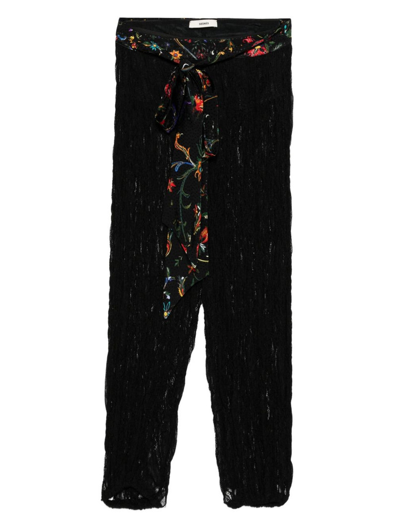 floral-print lace trousers 1
