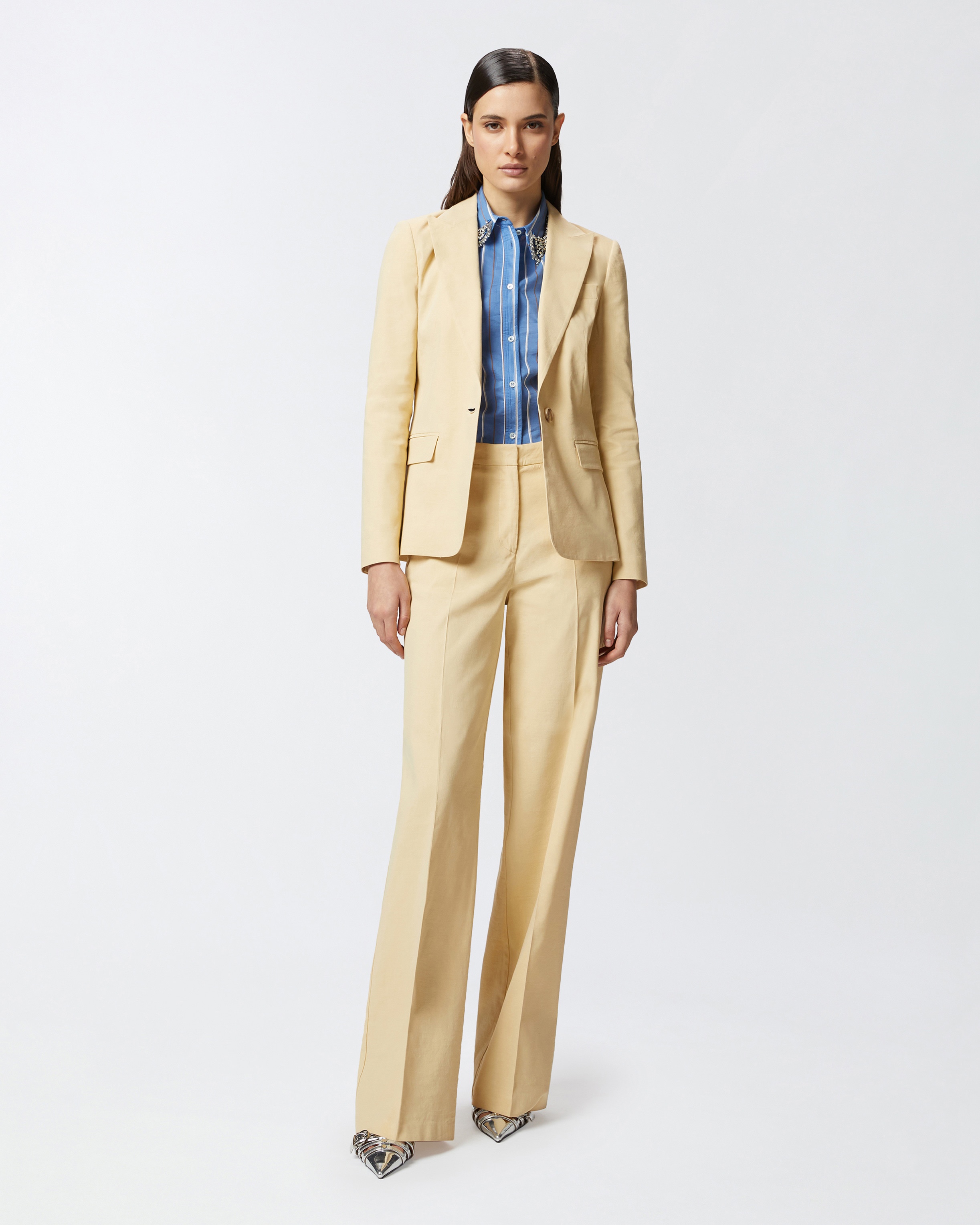 ジャケット Pinko OGNI VOLTA LINEN BLAZER WITH BACK OPENINGS PINKO LINEN BLAZER WITH OPENINGS ON THE BACK | REVERSIBLE