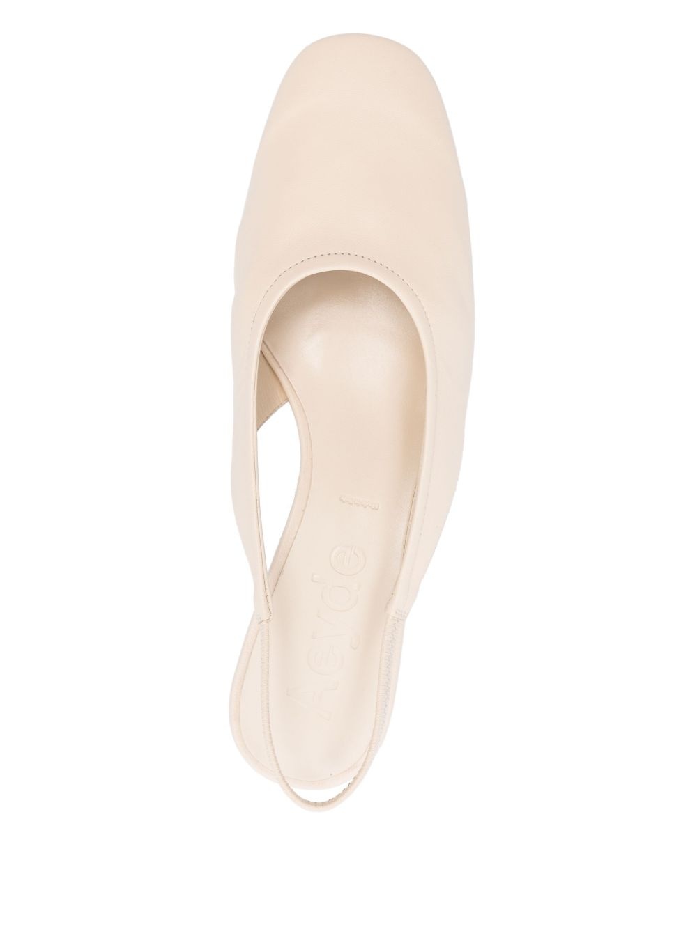 35mm leather slingback pumps - 4