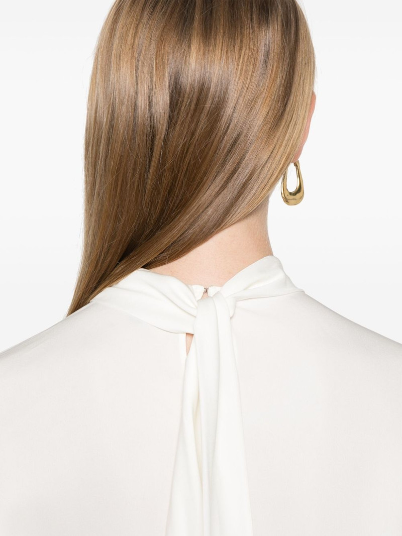 scarf-detail silk blouse 5