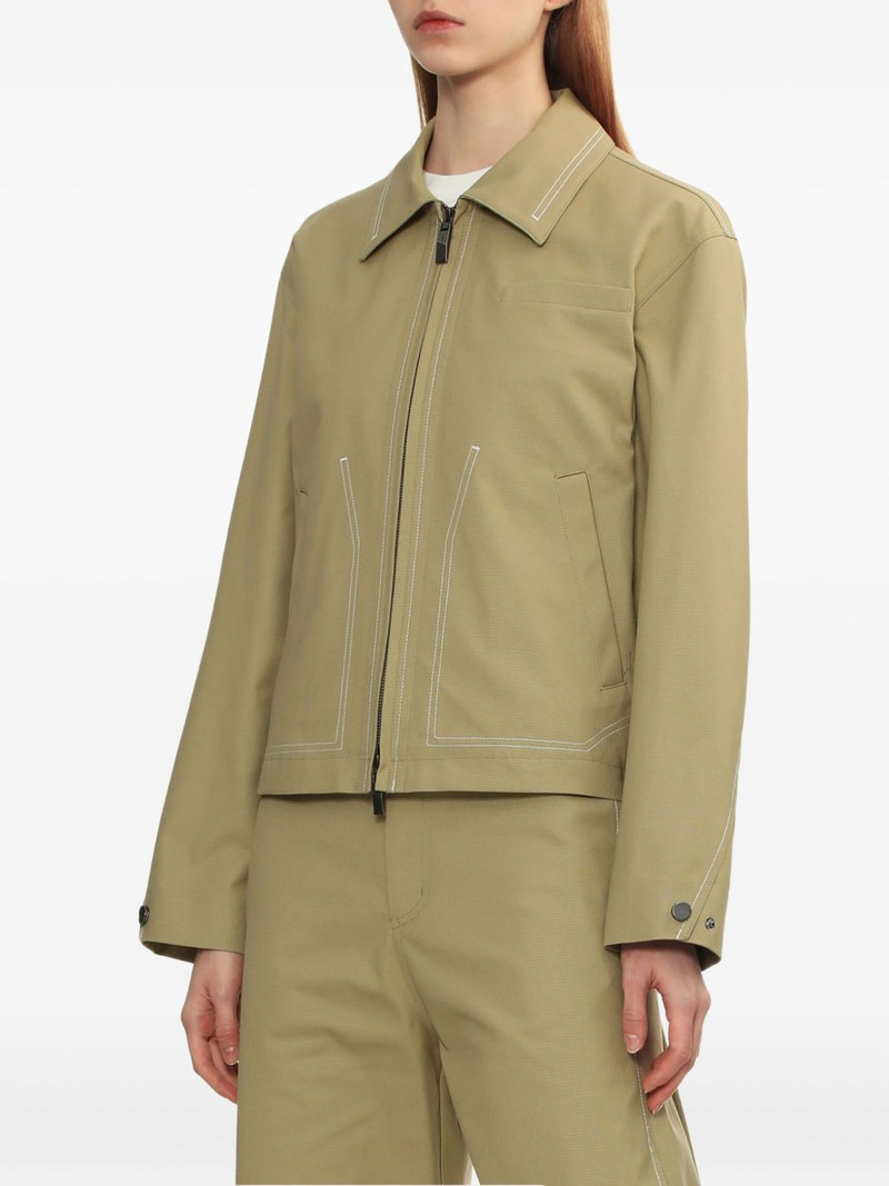 contrast-stitch zip-up jacket 3