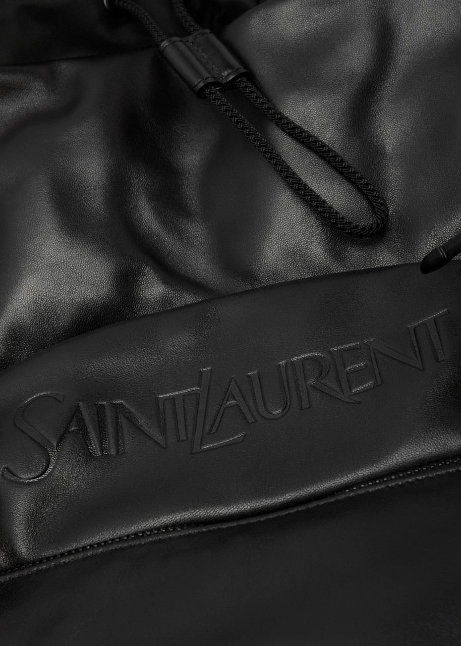 Logo leather backpack - 3