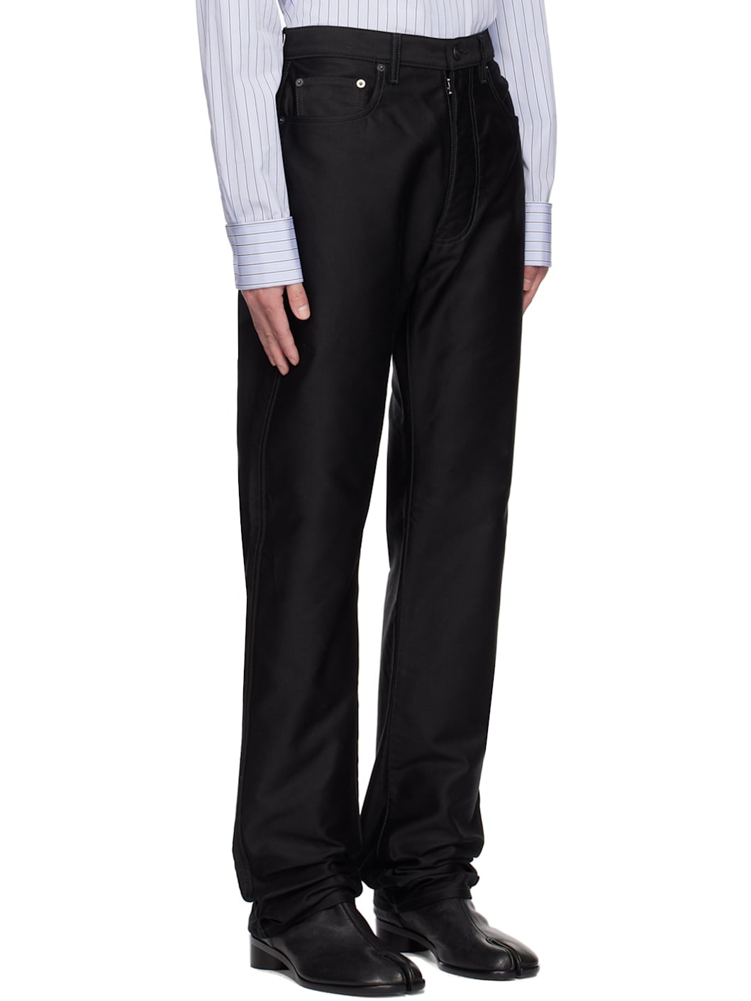 Black Turn-Up Jeans - 2