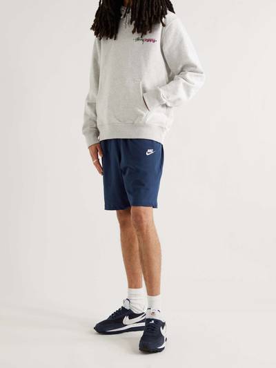 Nike Straight-Leg Logo-Embroidered Cotton-Jersey Drawstring Shorts outlook
