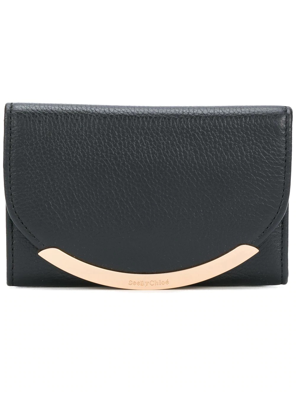 gold tone foldover purse - 1