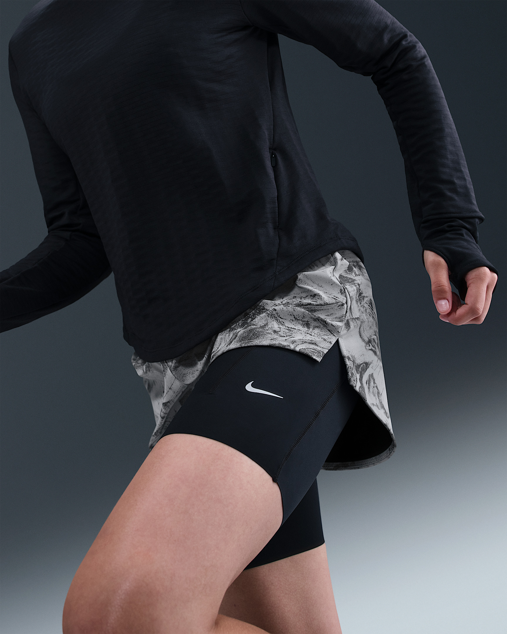 Nike Swift Women's Mid-Rise 2-in-1 Running Shorts with Reflective Accents - 5