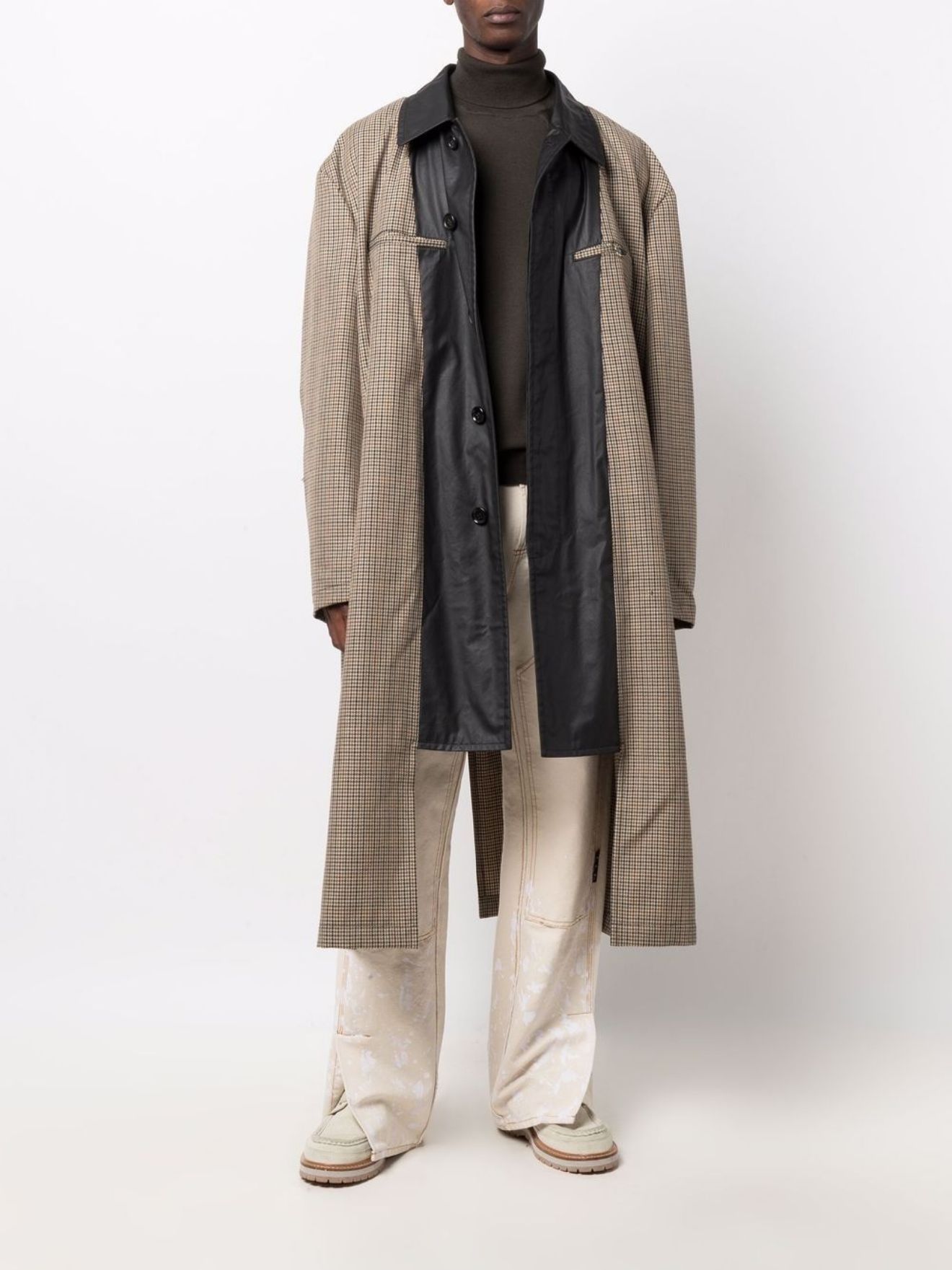 cotton twill deconstructed coat - 2