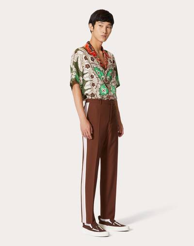 Valentino WOOL PANTS WITH CONTRASTING COLOR SIDE BANDS outlook