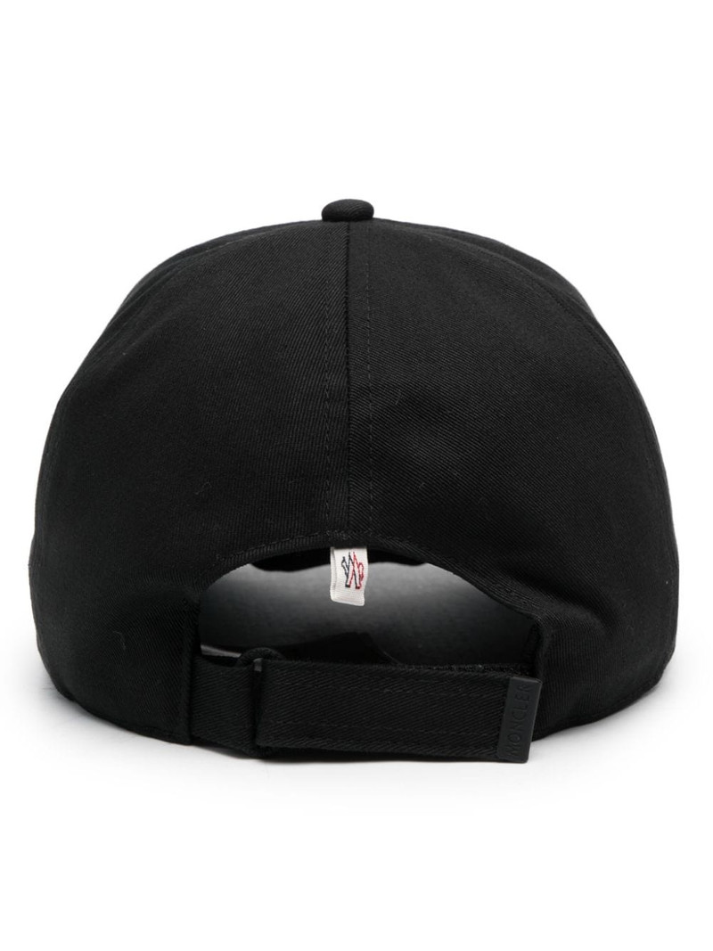 Moncler Grenoble logo-patch cotton baseball cap outlook