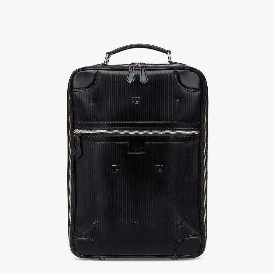 Black leather backpack - 1