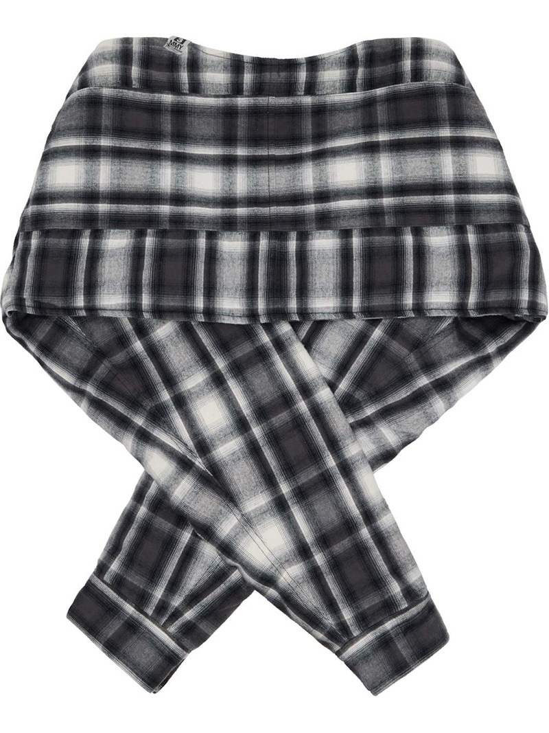 Maison MIHARAYASUHIRO Gray & White Shirt Sleeve Scarf outlook