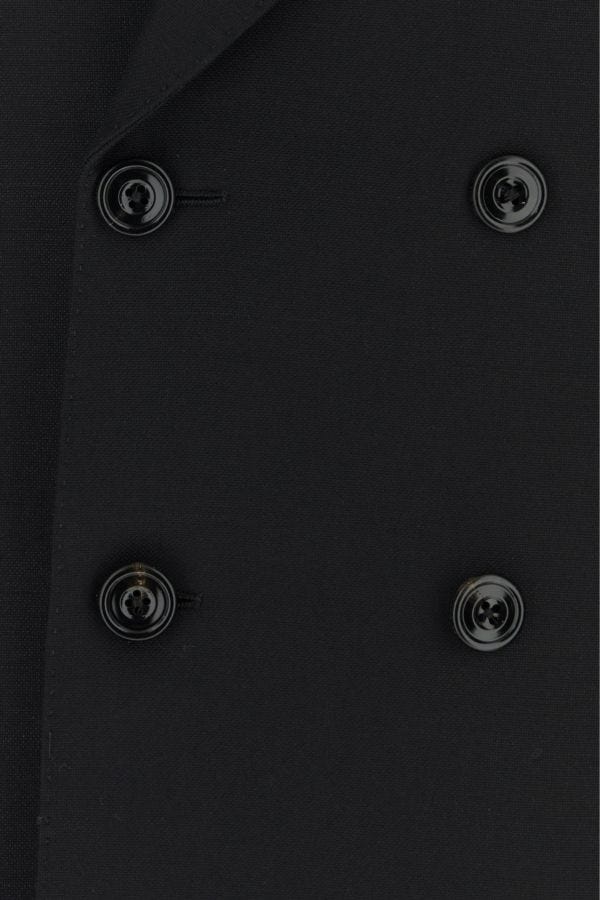 Black wool blend blazer - 6